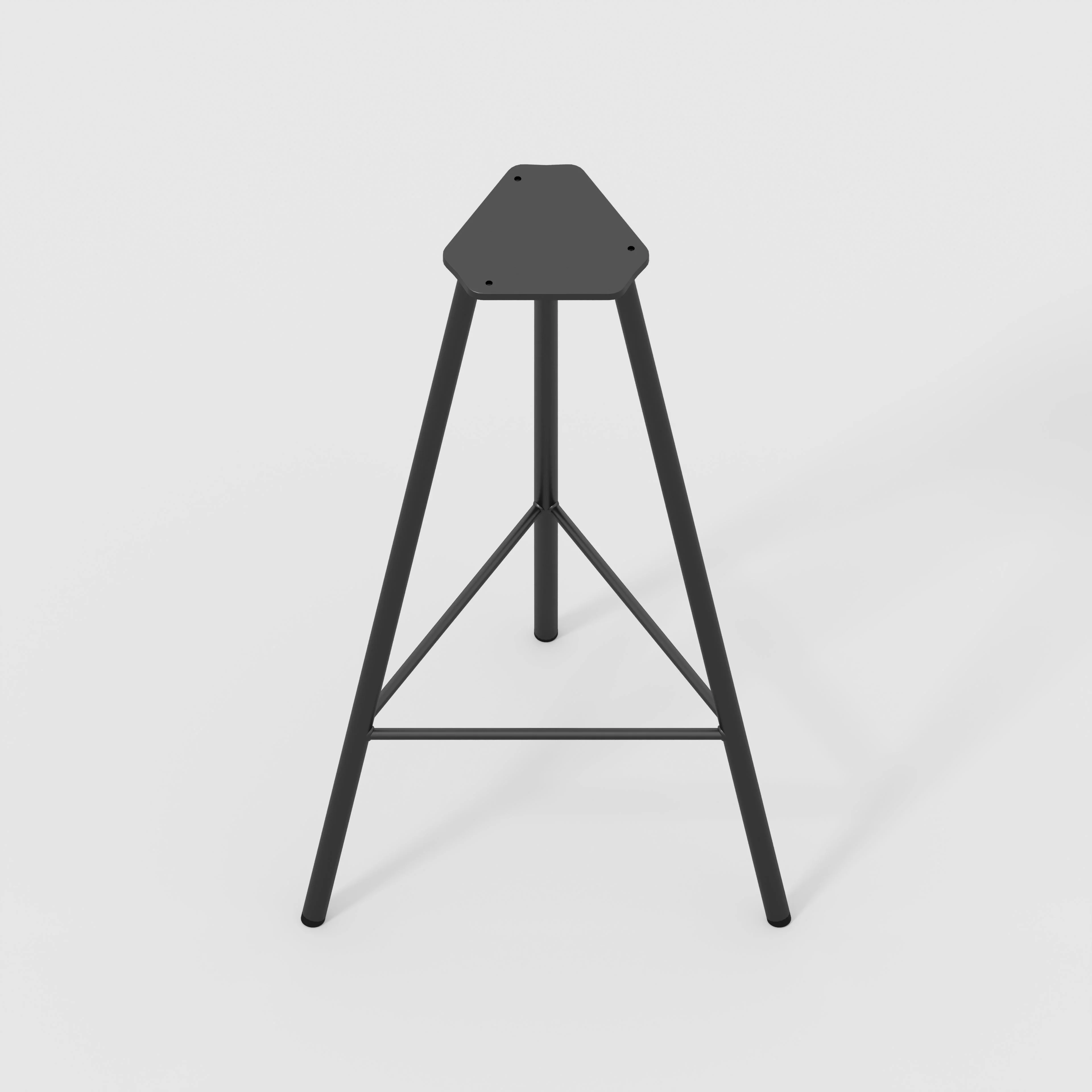 Plywood Bar Stool with Black Nord Base - Formica Tornado Grey - Image 3