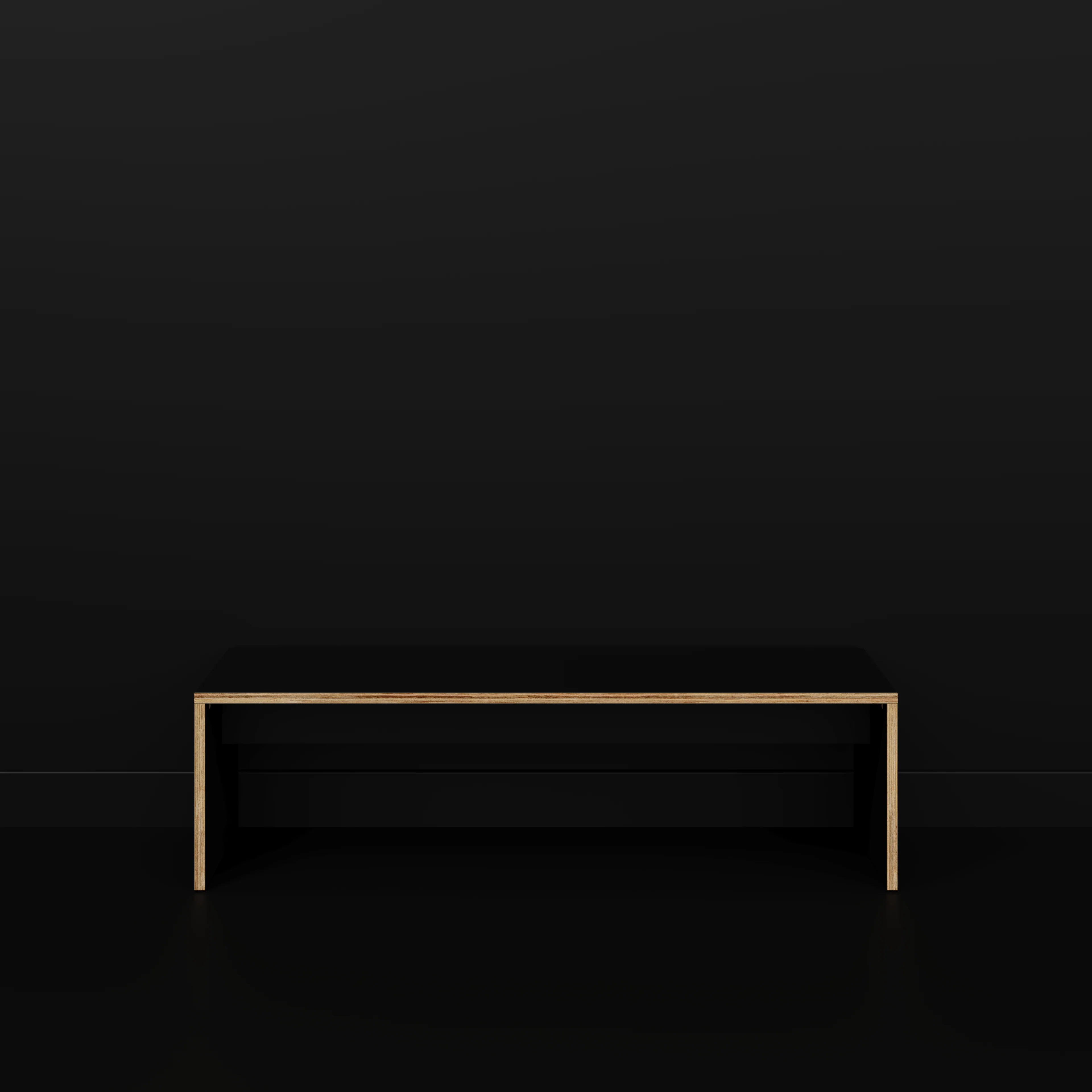 Plywood Bench Seat with Solid Sides - Formica Diamond Black - 1600(w) x 400(d) - Image 2