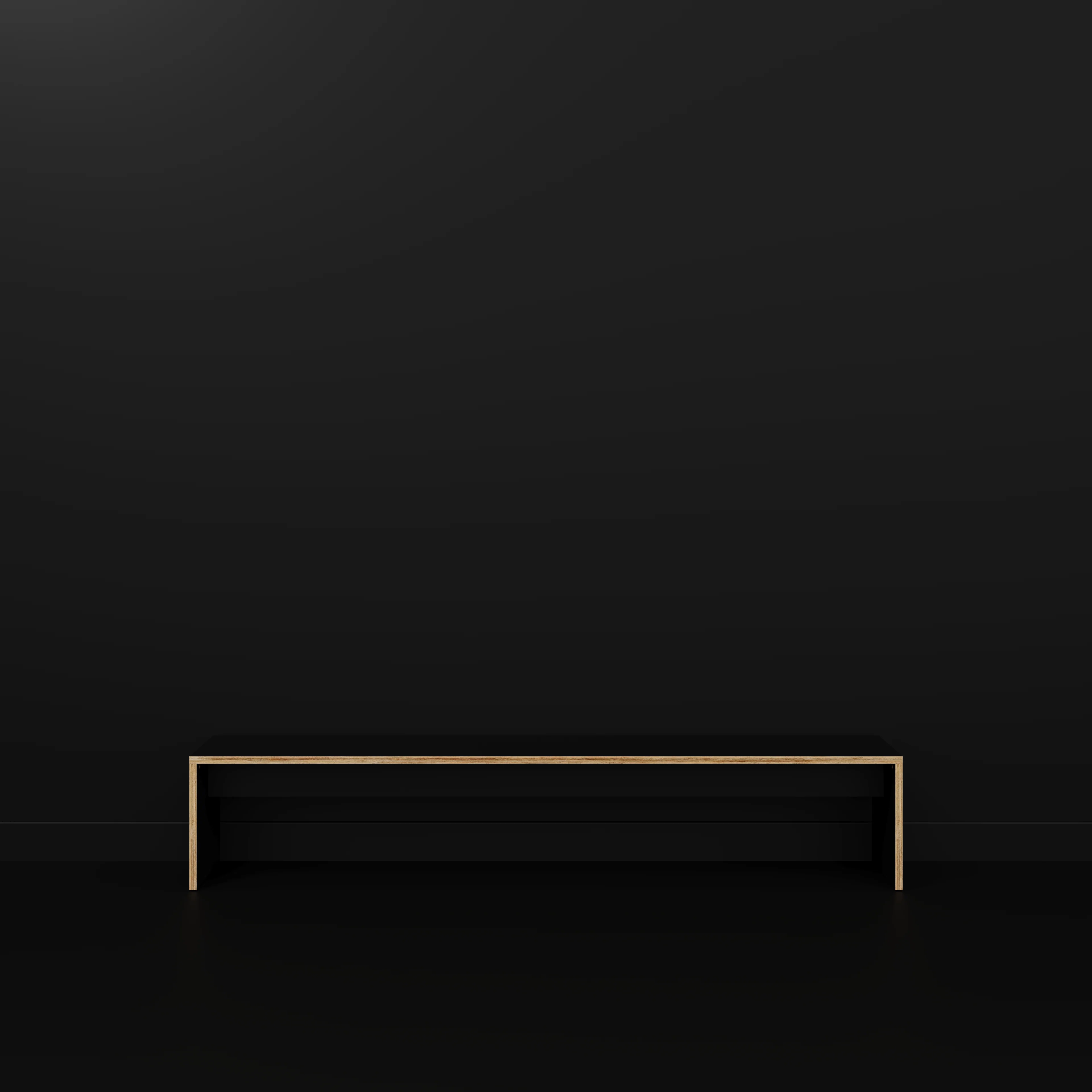 Plywood Bench Seat with Solid Sides - Formica Diamond Black - 2400(w) x 400(d) - Image 2