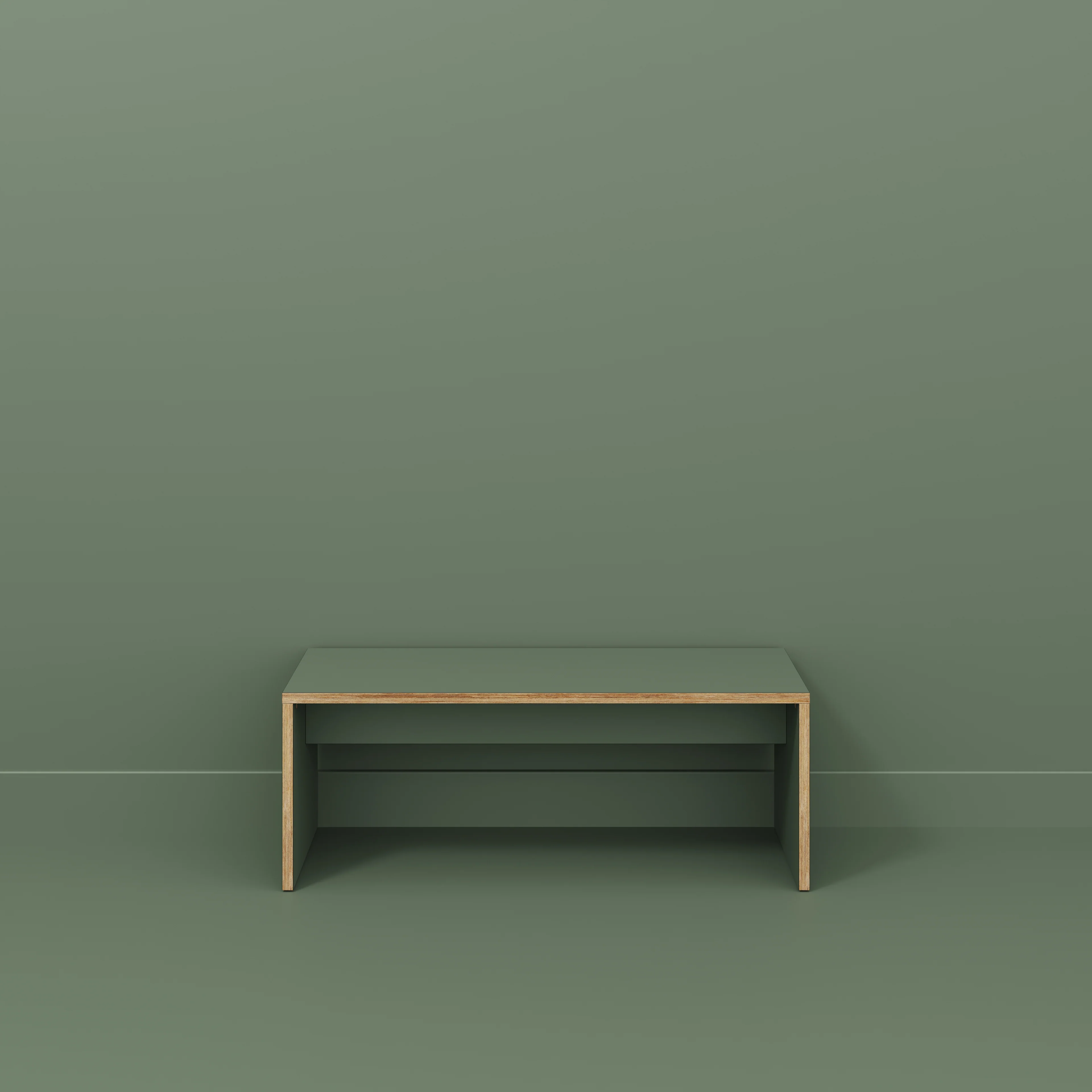 Plywood Bench Seat with Solid Sides - Formica Green Slate - 1200(w) x 400(d) - Image 2