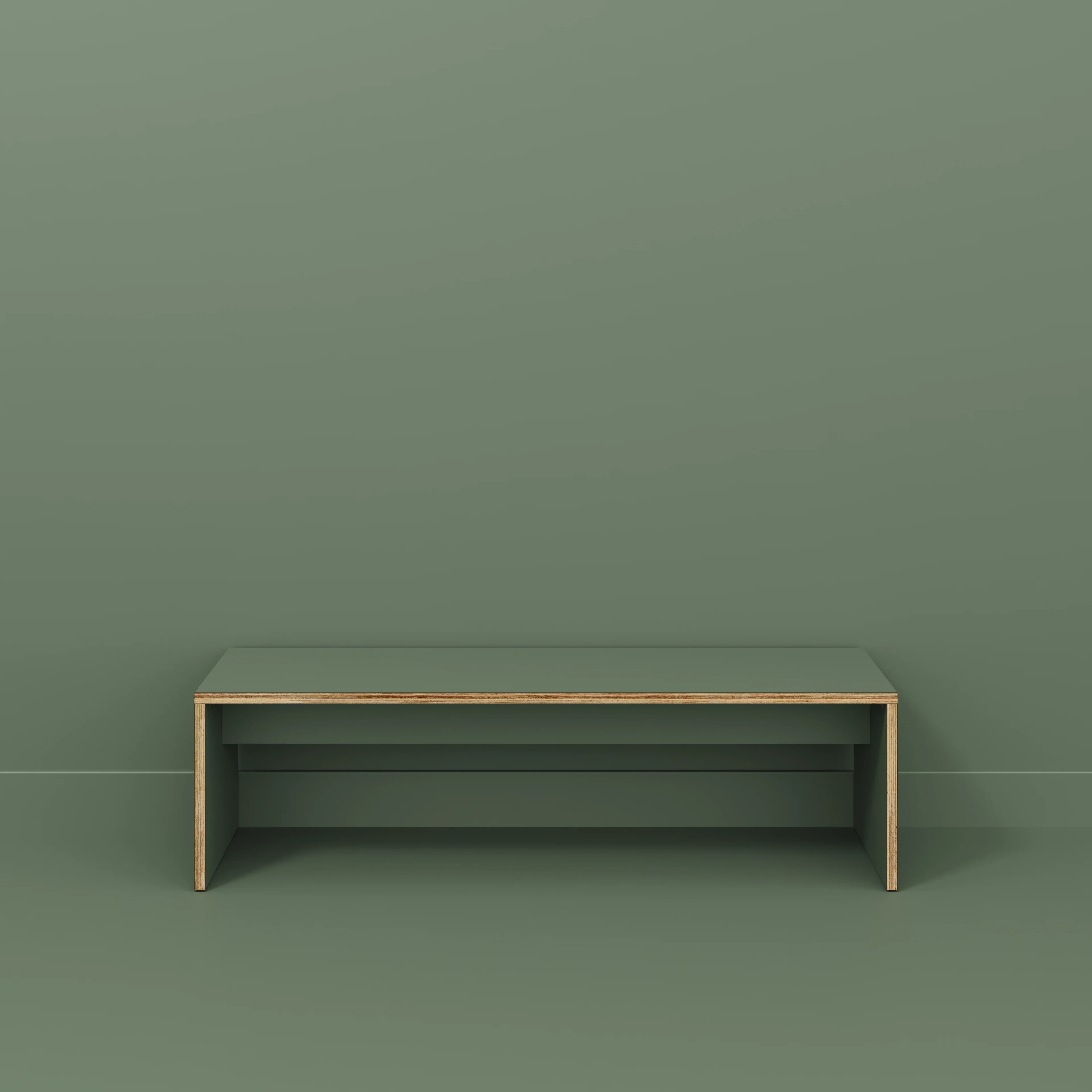 Plywood Bench Seat with Solid Sides - Formica Green Slate - 1600(w) x 400(d) - Image 2