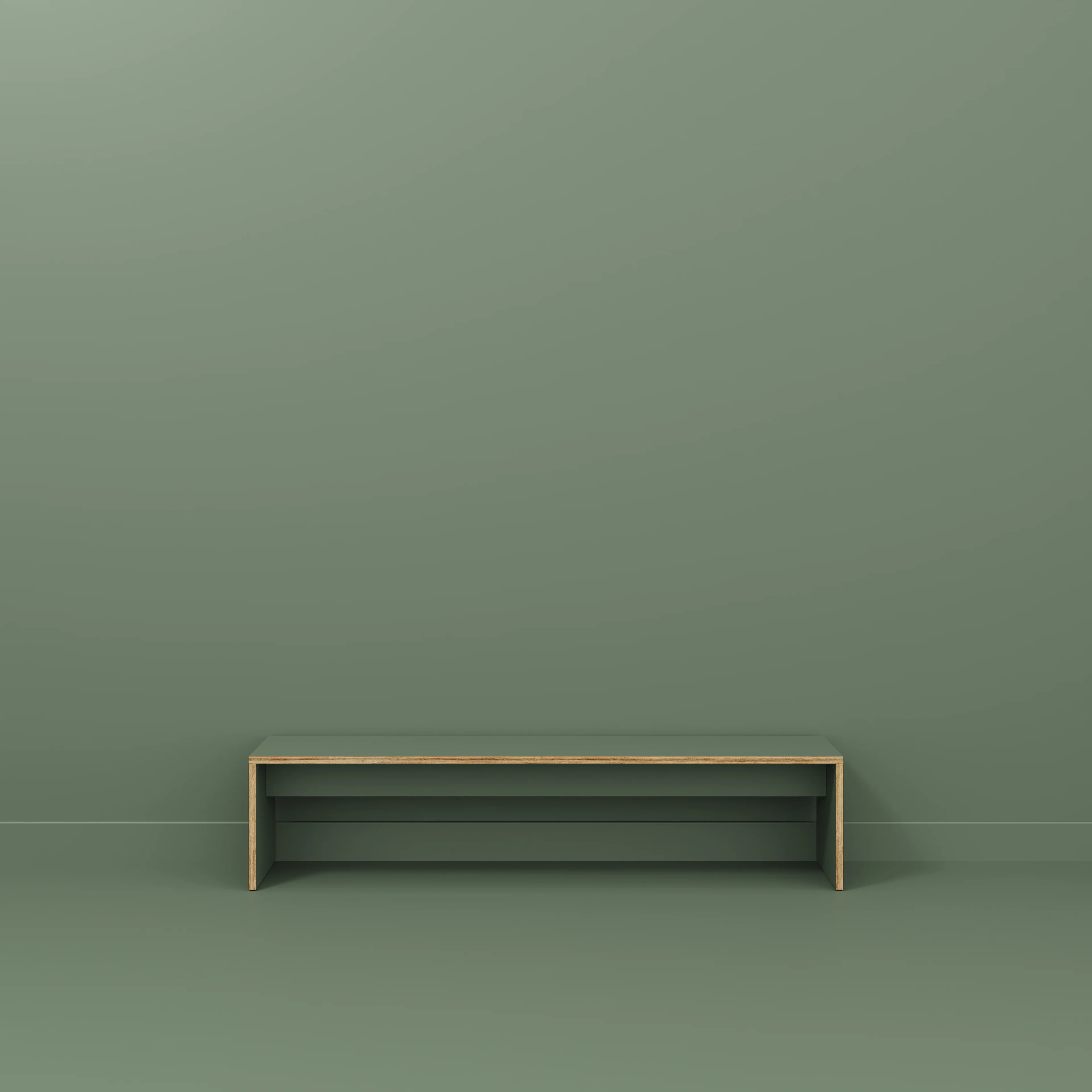 Plywood Bench Seat with Solid Sides - Formica Green Slate - 2000(w) x 400(d) - Image 2