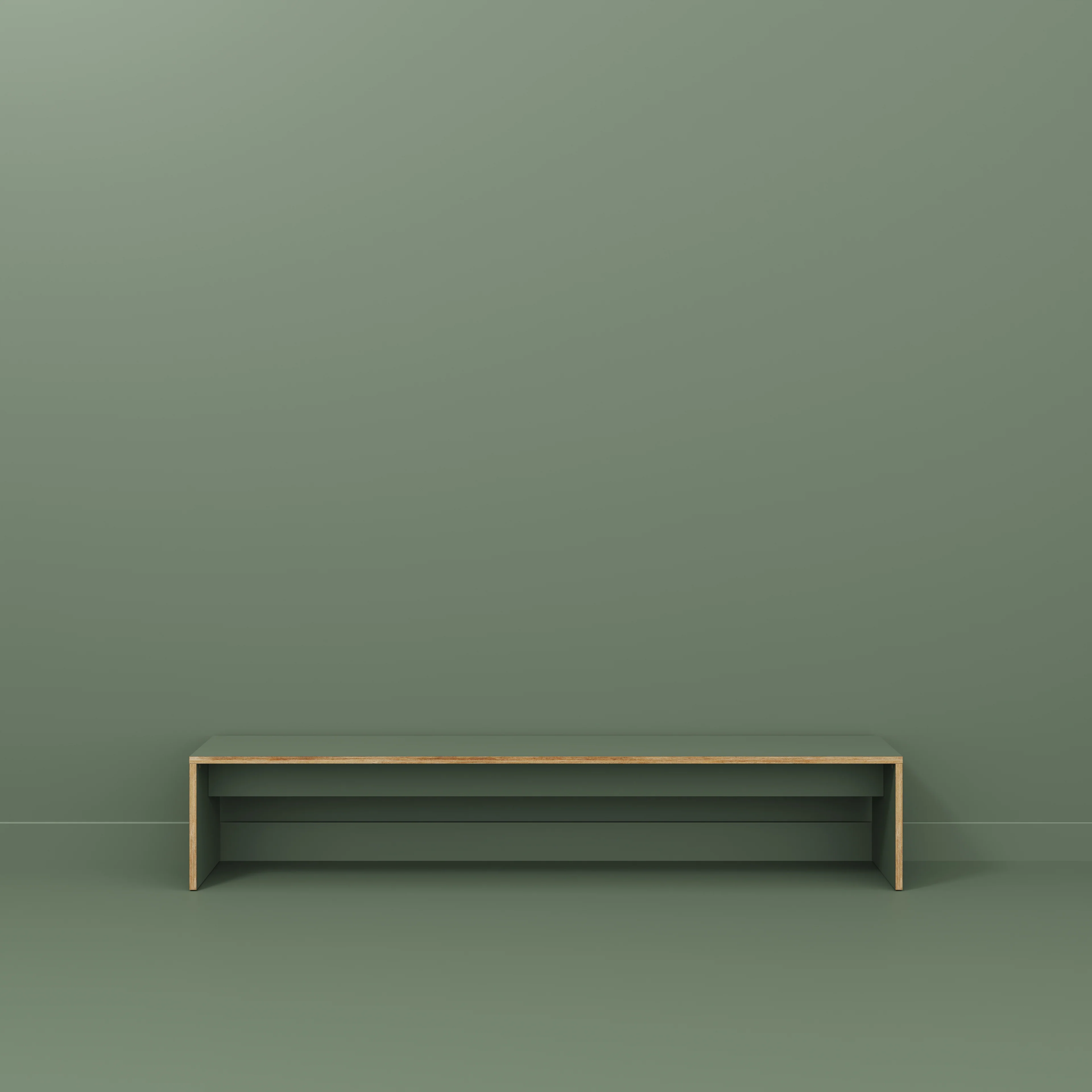 Plywood Bench Seat with Solid Sides - Formica Green Slate - 2400(w) x 400(d) - Image 2