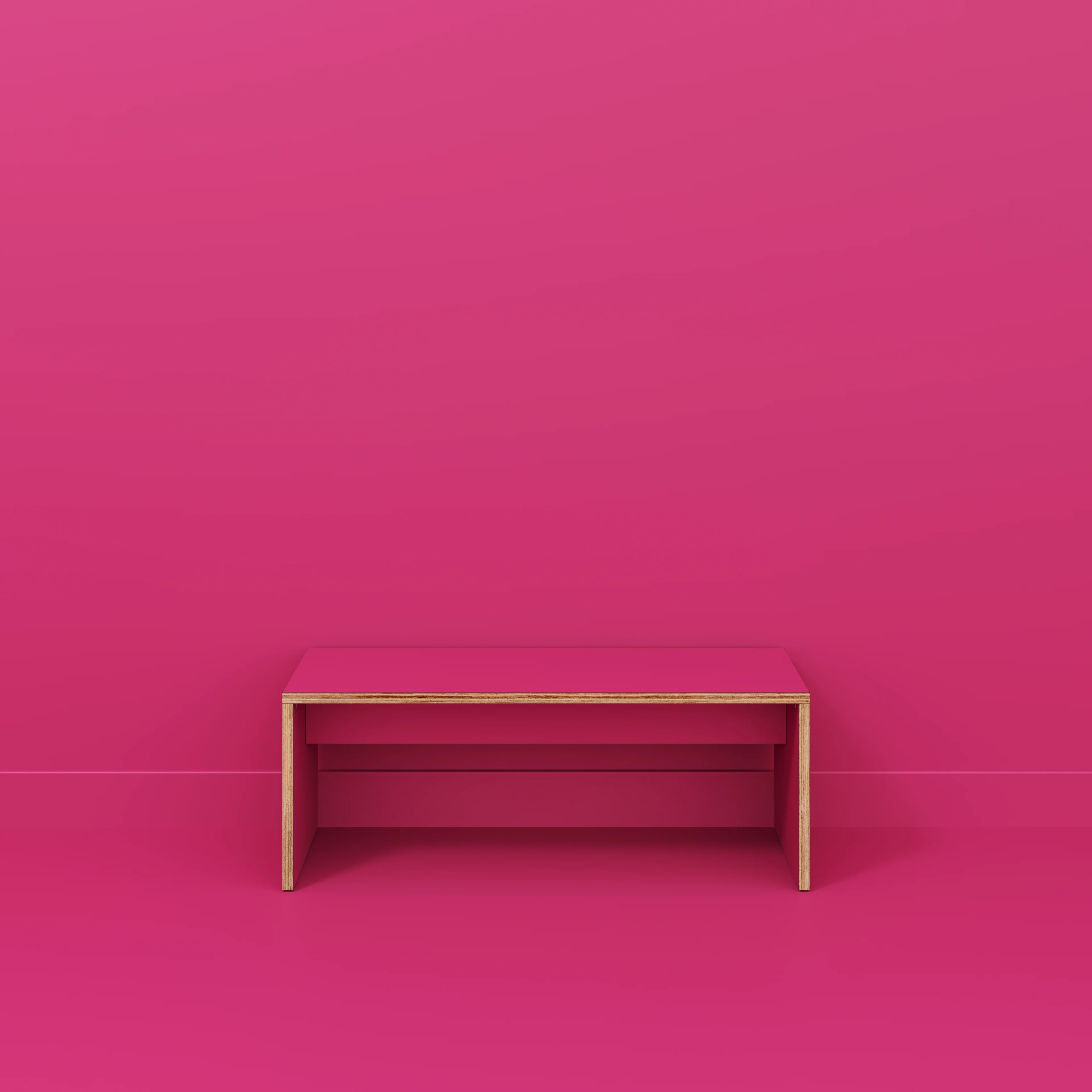 Plywood Bench Seat with Solid Sides - Formica Juicy Pink - 1200(w) x 400(d) - Image 2