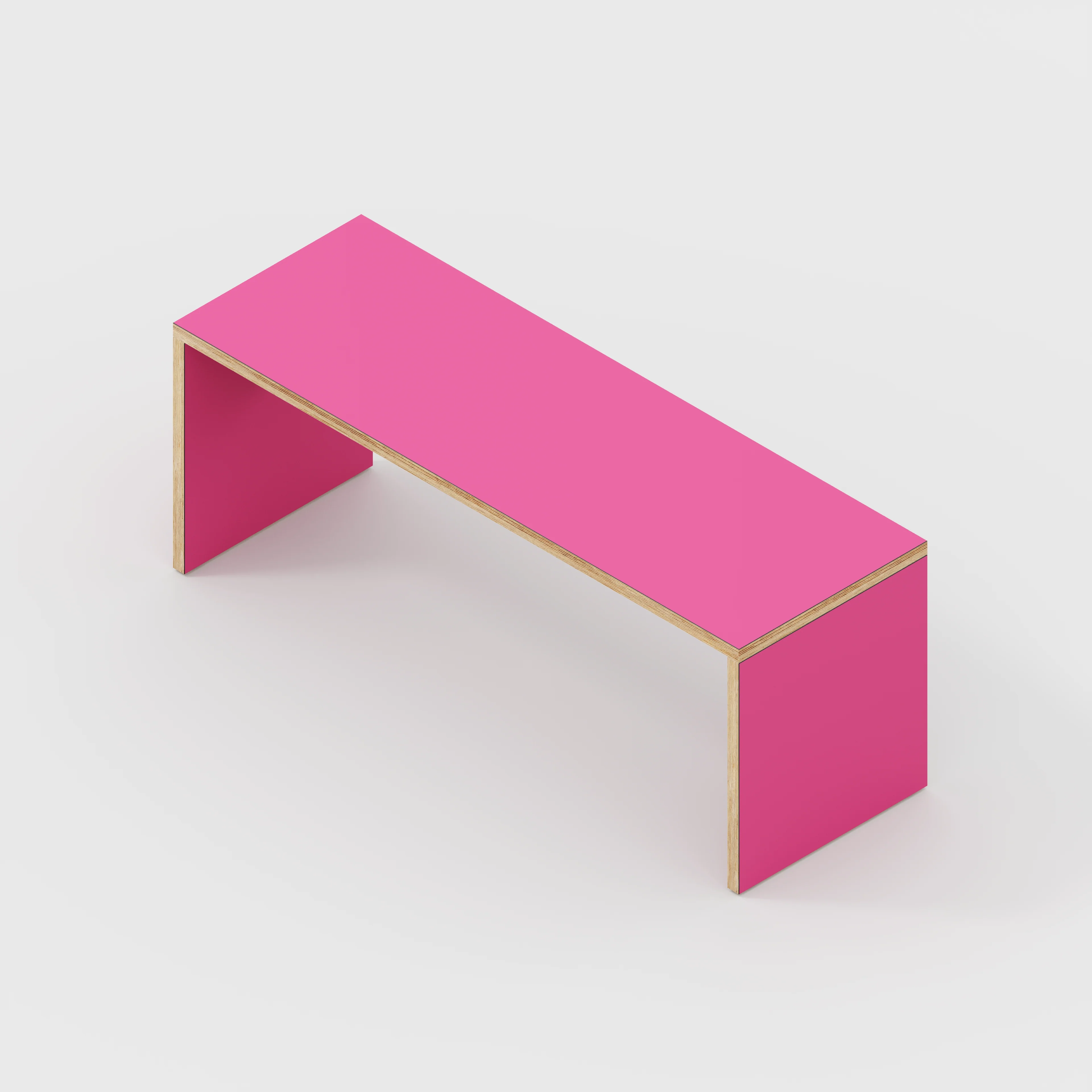 Plywood Bench Seat with Solid Sides - Formica Juicy Pink - 1200(w) x 400(d) - Image 3