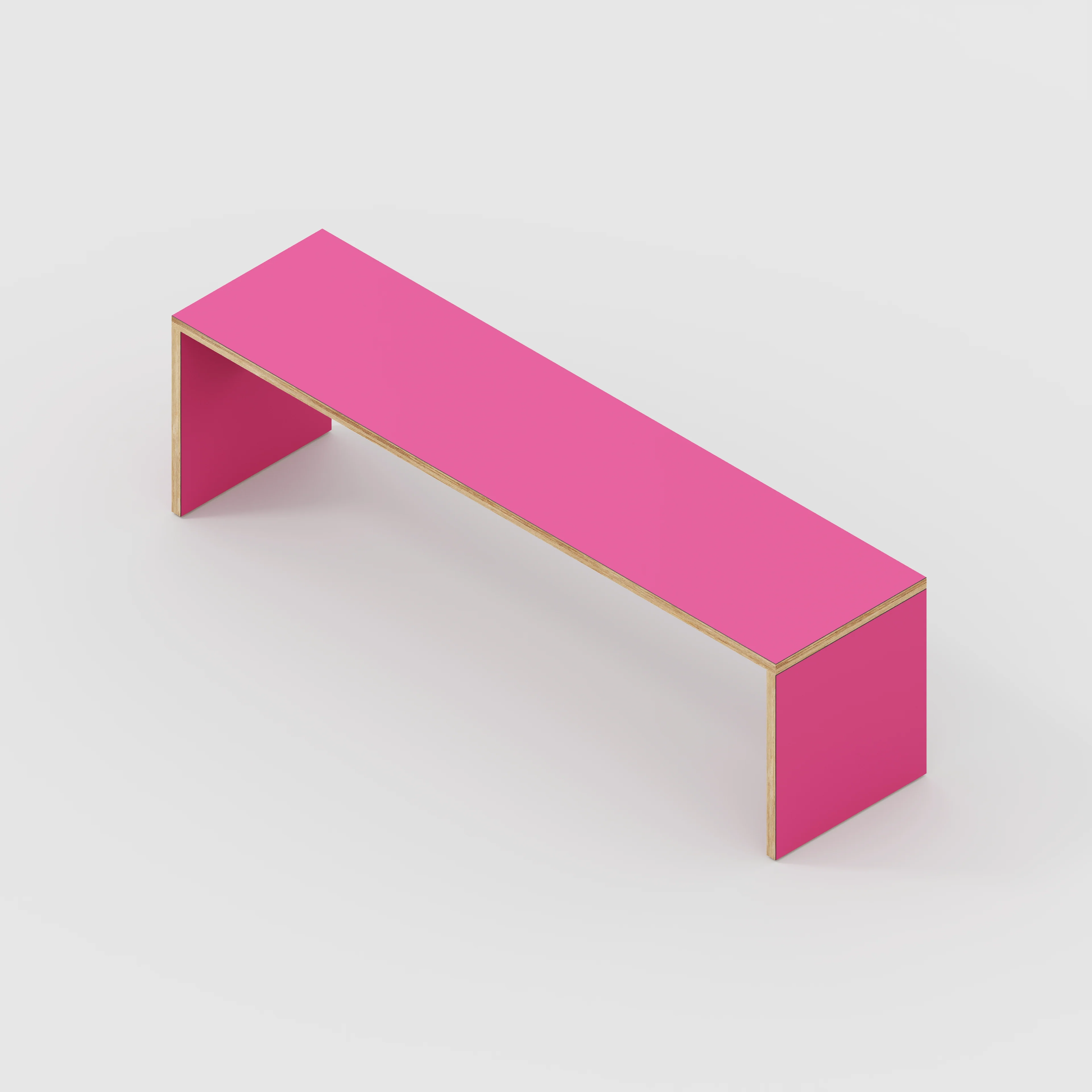 Plywood Bench Seat with Solid Sides - Formica Juicy Pink - 1600(w) x 400(d) - Image 3