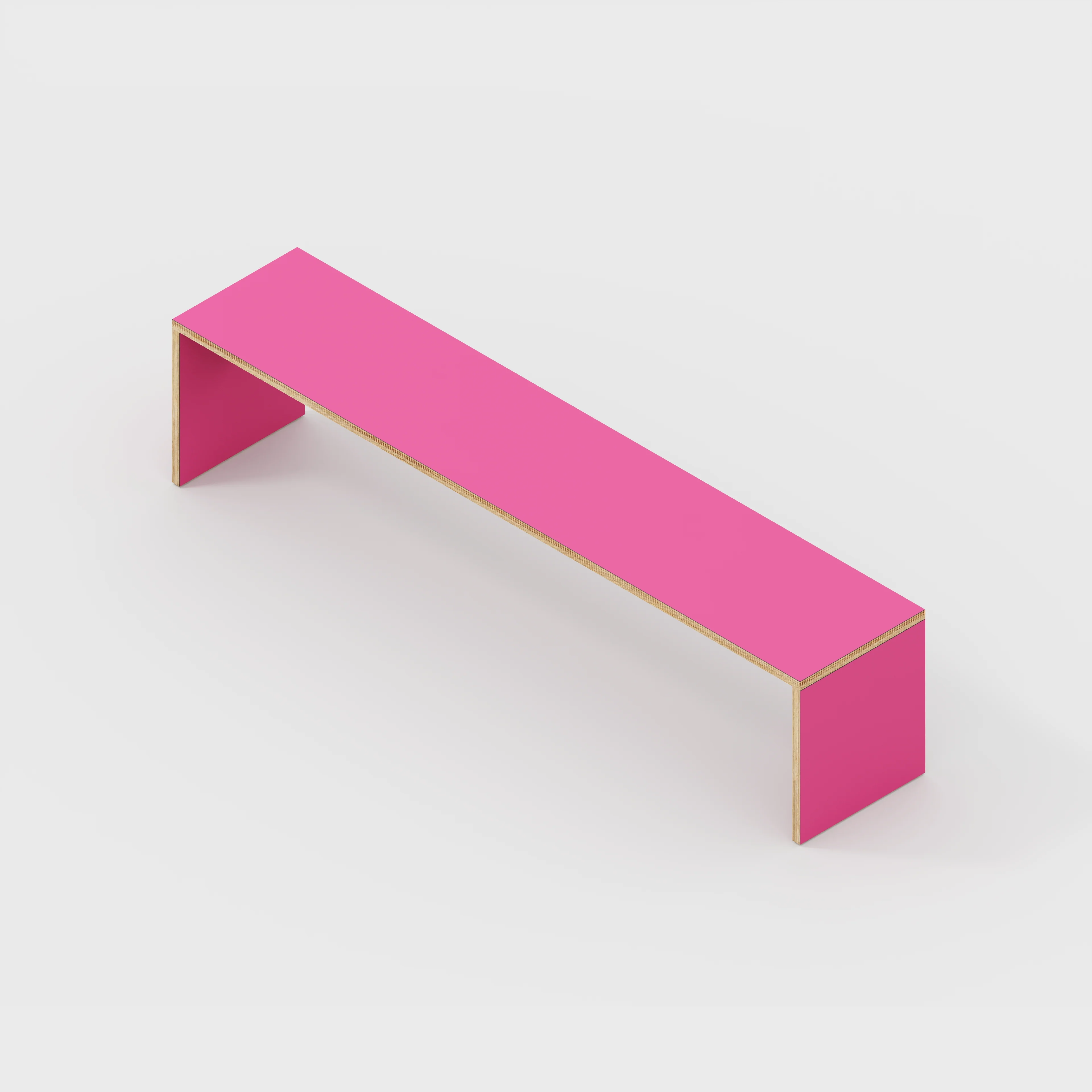 Plywood Bench Seat with Solid Sides - Formica Juicy Pink - 2000(w) x 400(d) - Image 3