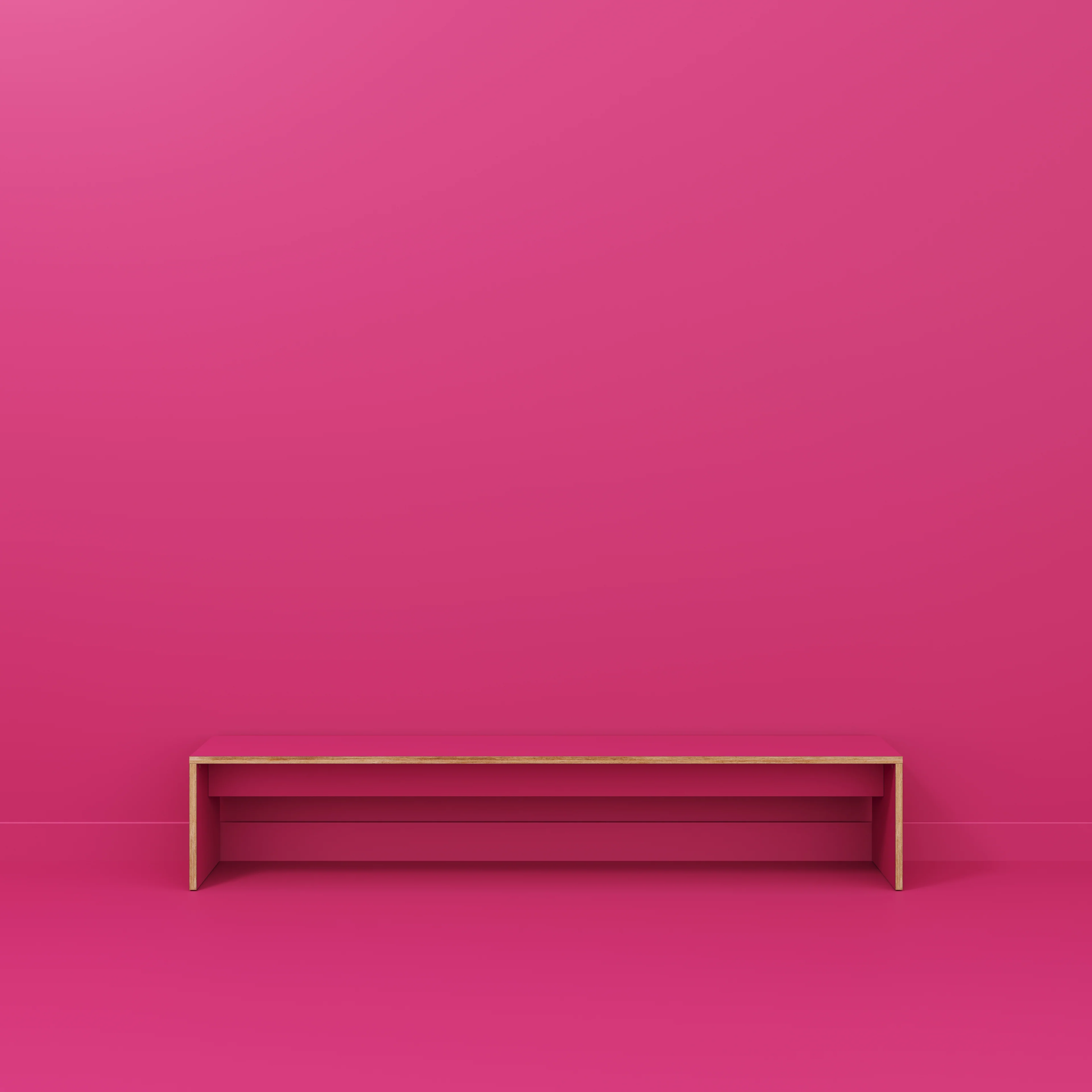 Plywood Bench Seat with Solid Sides - Formica Juicy Pink - 2400(w) x 400(d) - Image 2