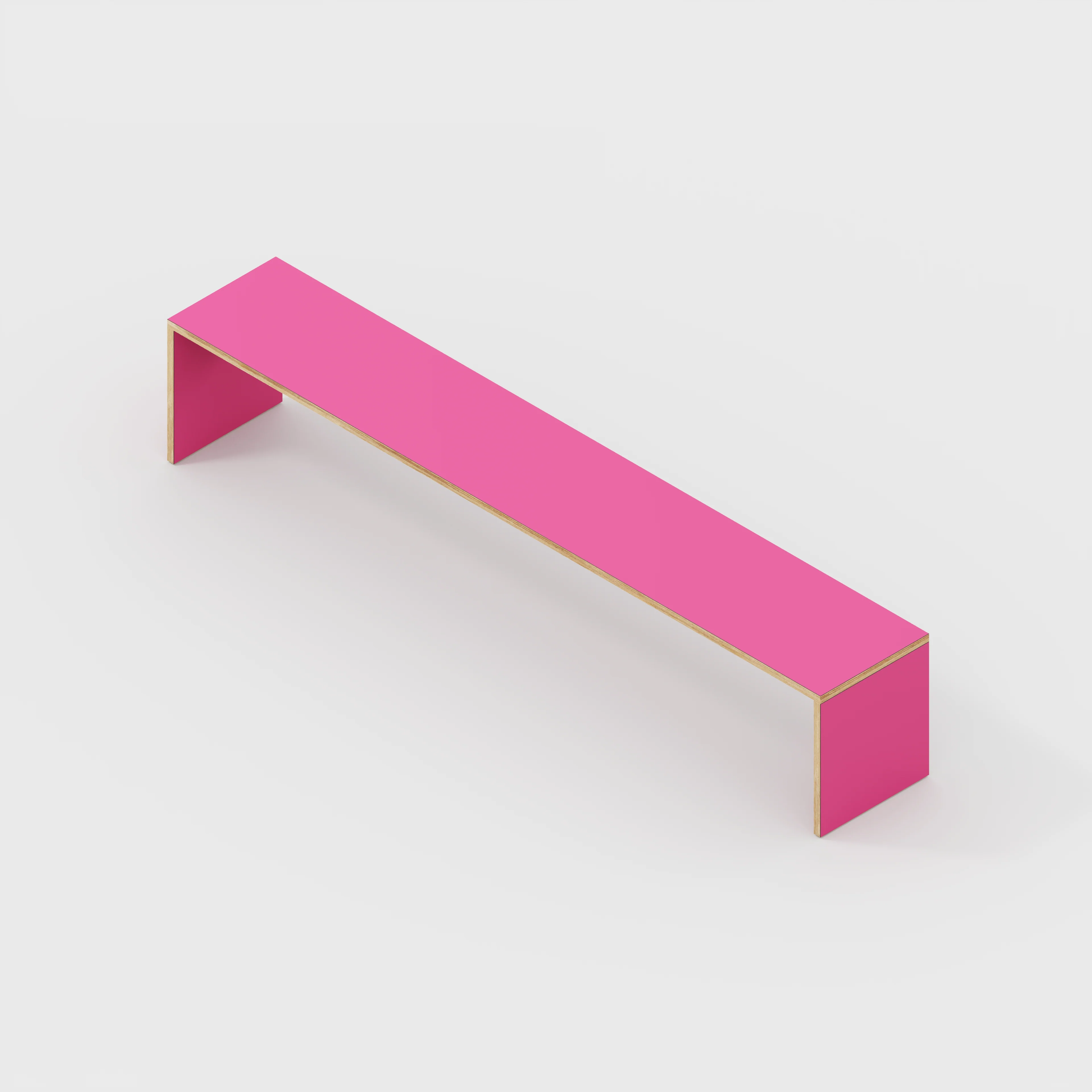 Plywood Bench Seat with Solid Sides - Formica Juicy Pink - 2400(w) x 400(d) - Image 3