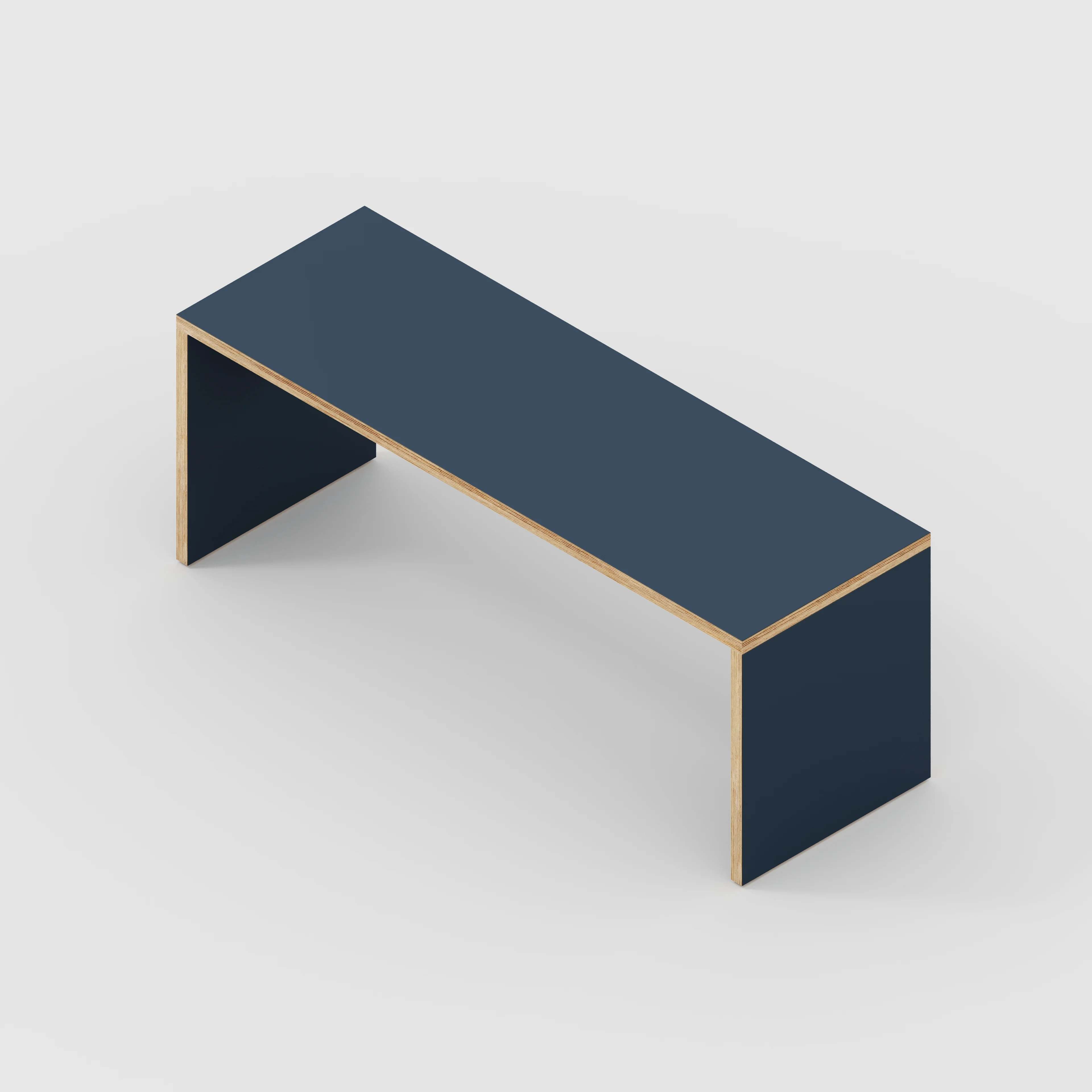 Plywood Bench Seat with Solid Sides - Formica Night Sea Blue - 1200(w) x 400(d) - Image 3