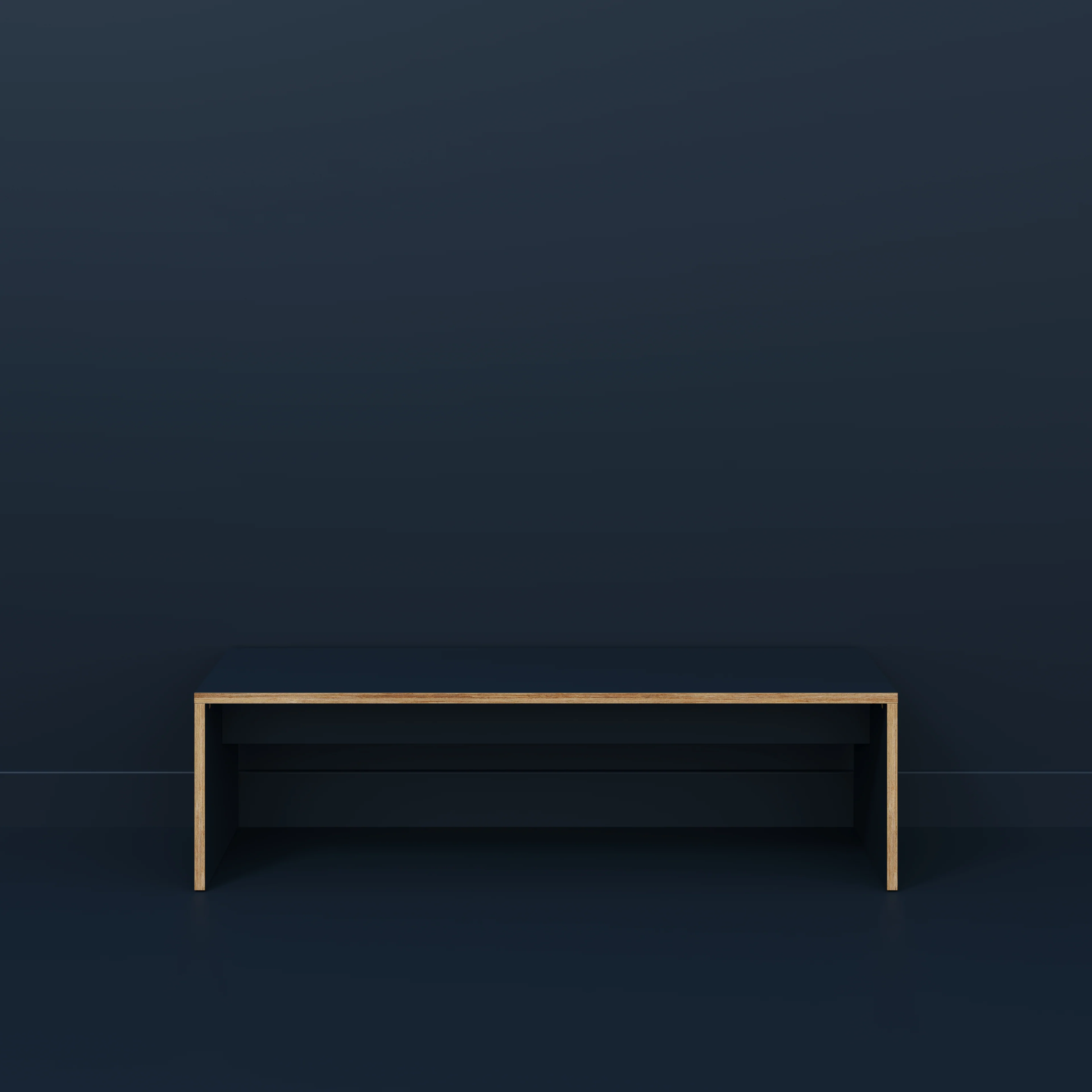 Plywood Bench Seat with Solid Sides - Formica Night Sea Blue - 1600(w) x 400(d) - Image 2
