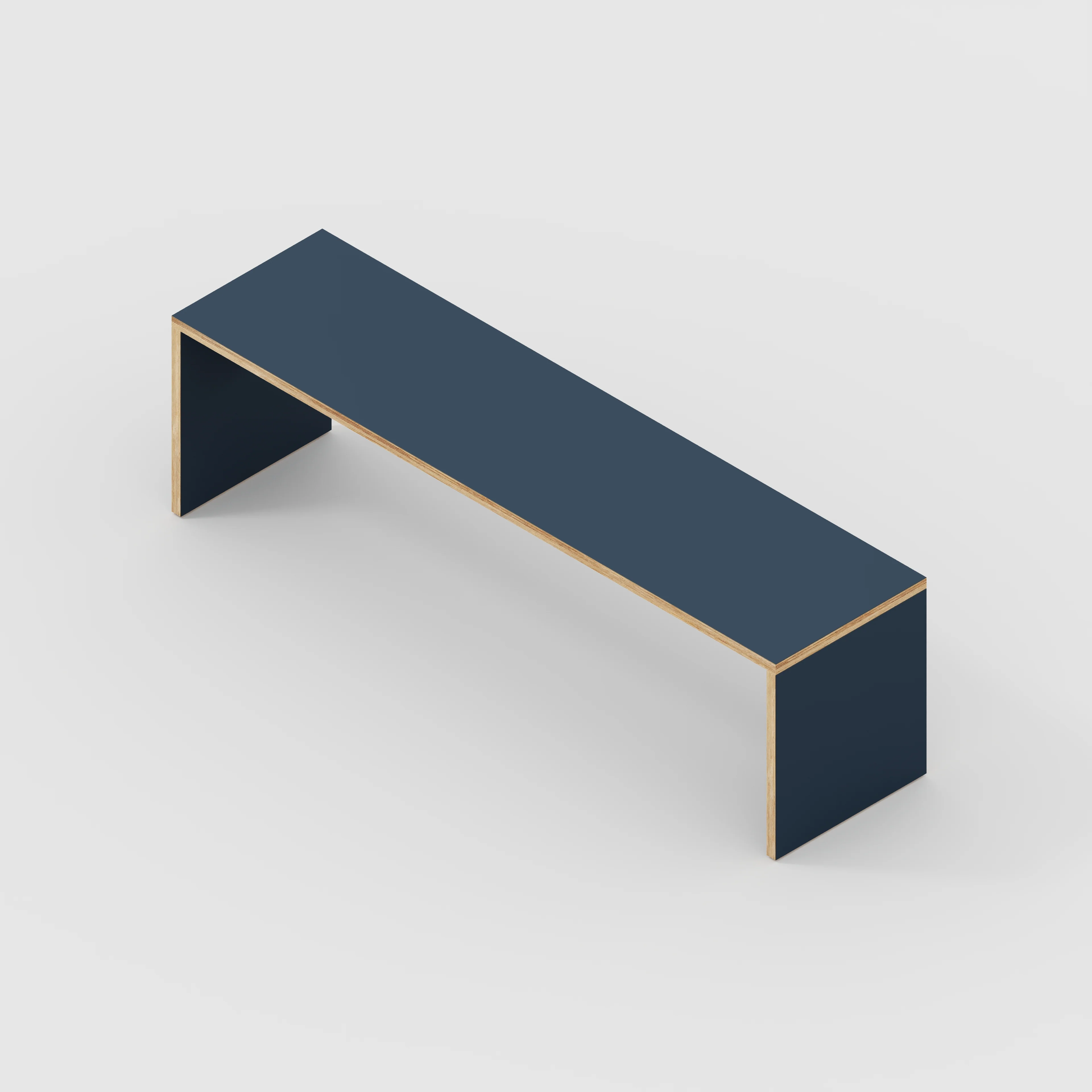 Plywood Bench Seat with Solid Sides - Formica Night Sea Blue - 1600(w) x 400(d) - Image 3