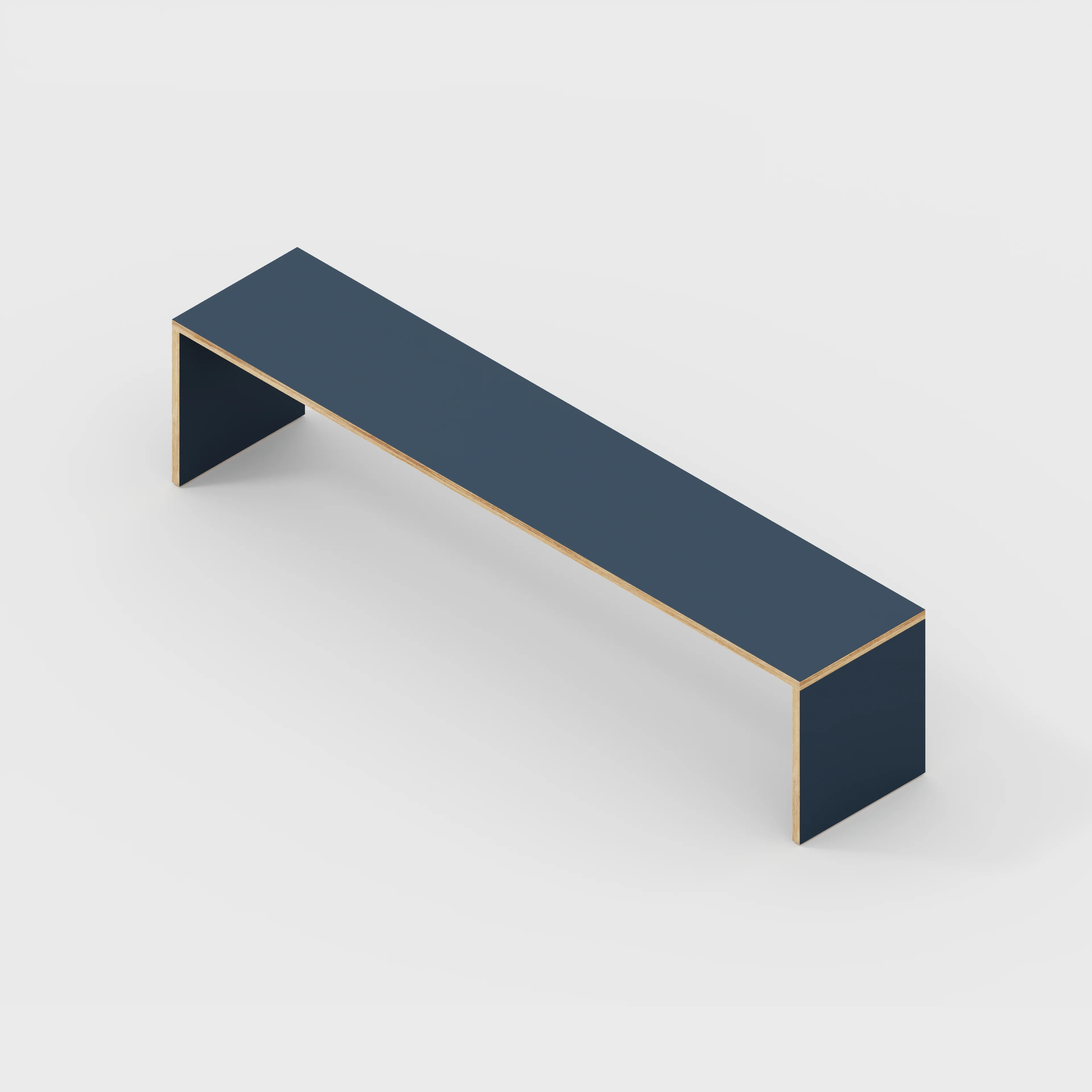 Plywood Bench Seat with Solid Sides - Formica Night Sea Blue - 2000(w) x 400(d) - Image 3