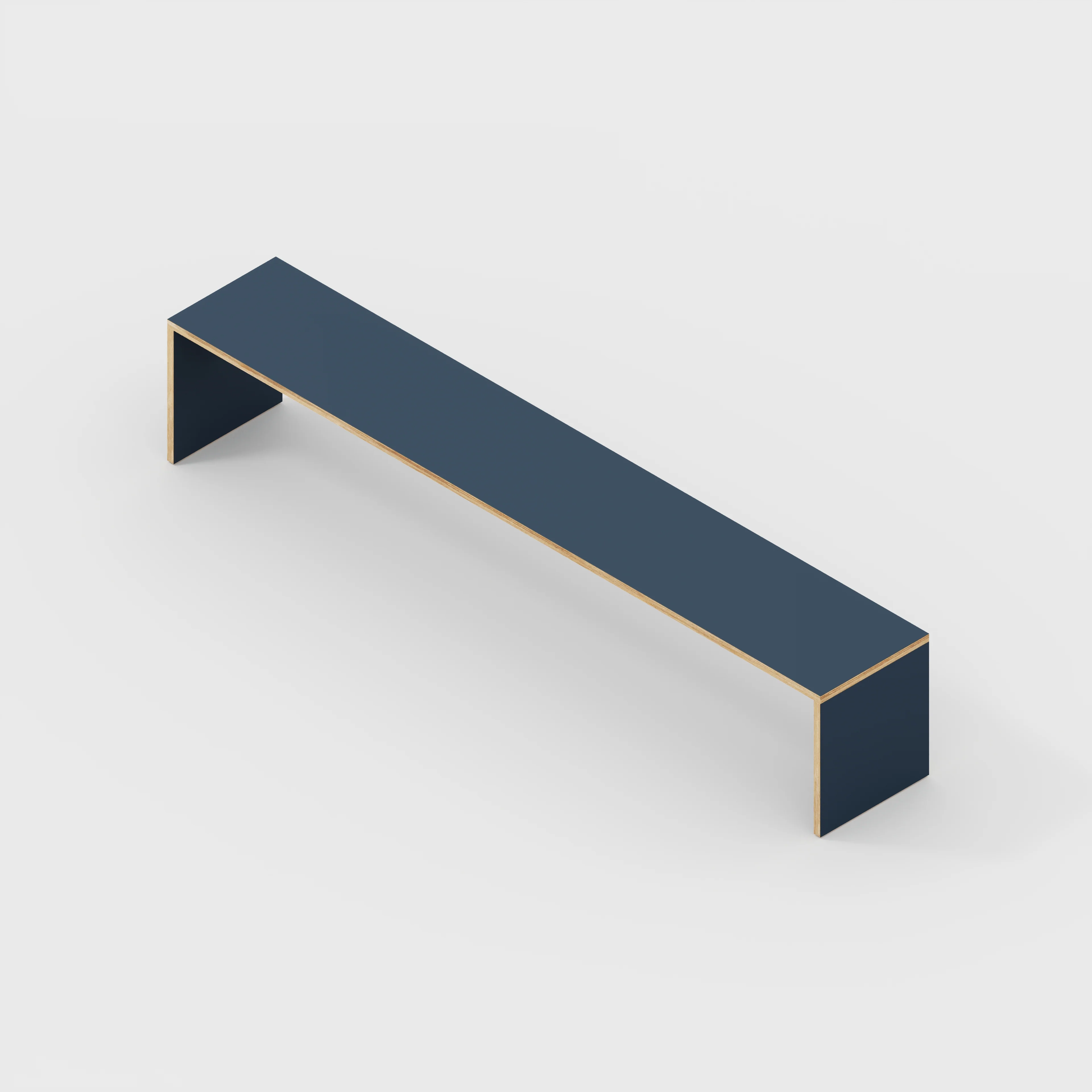 Plywood Bench Seat with Solid Sides - Formica Night Sea Blue - 2400(w) x 400(d) - Image 3