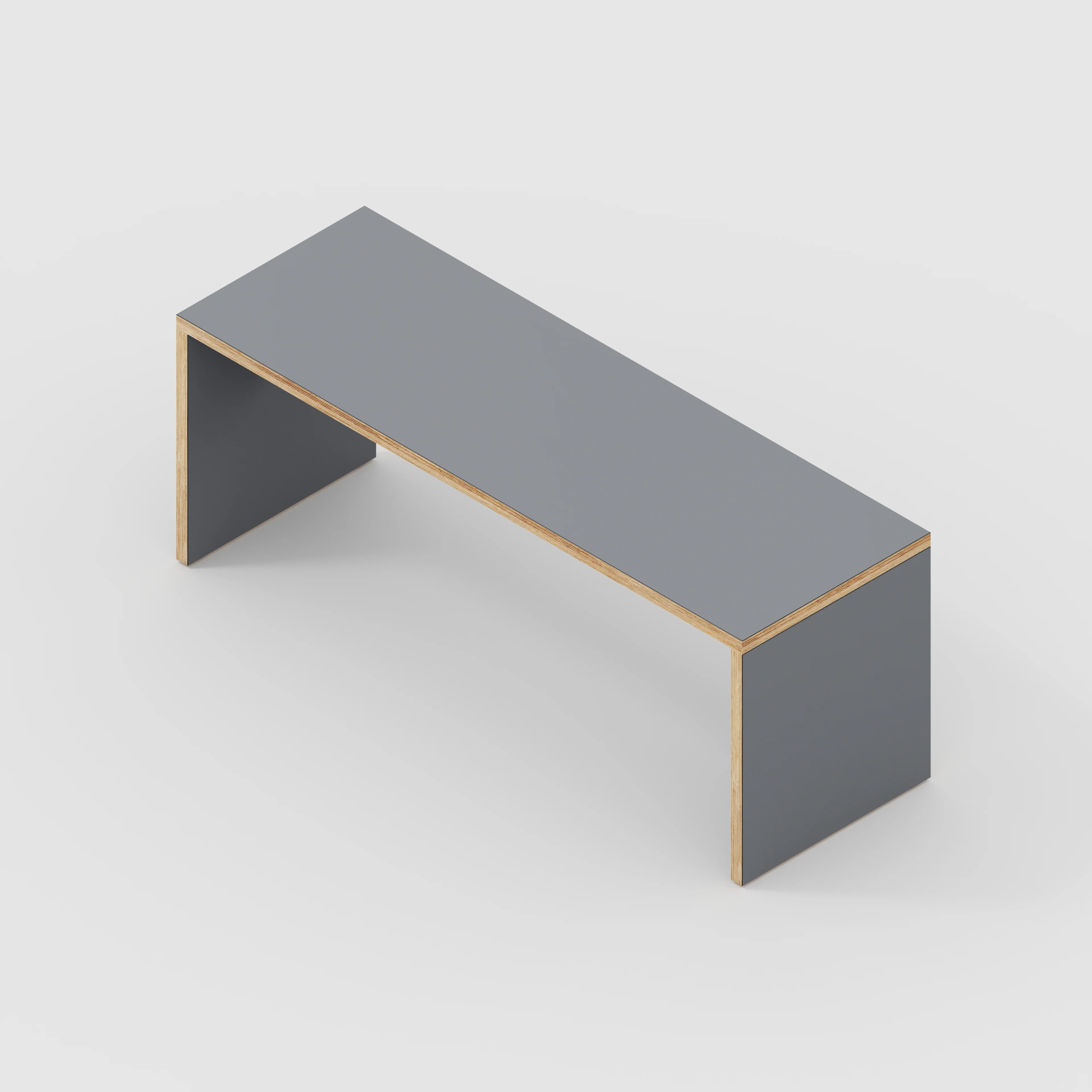 Plywood Bench Seat with Solid Sides - Formica Tornado Grey - 1200(w) x 400(d) - Image 3