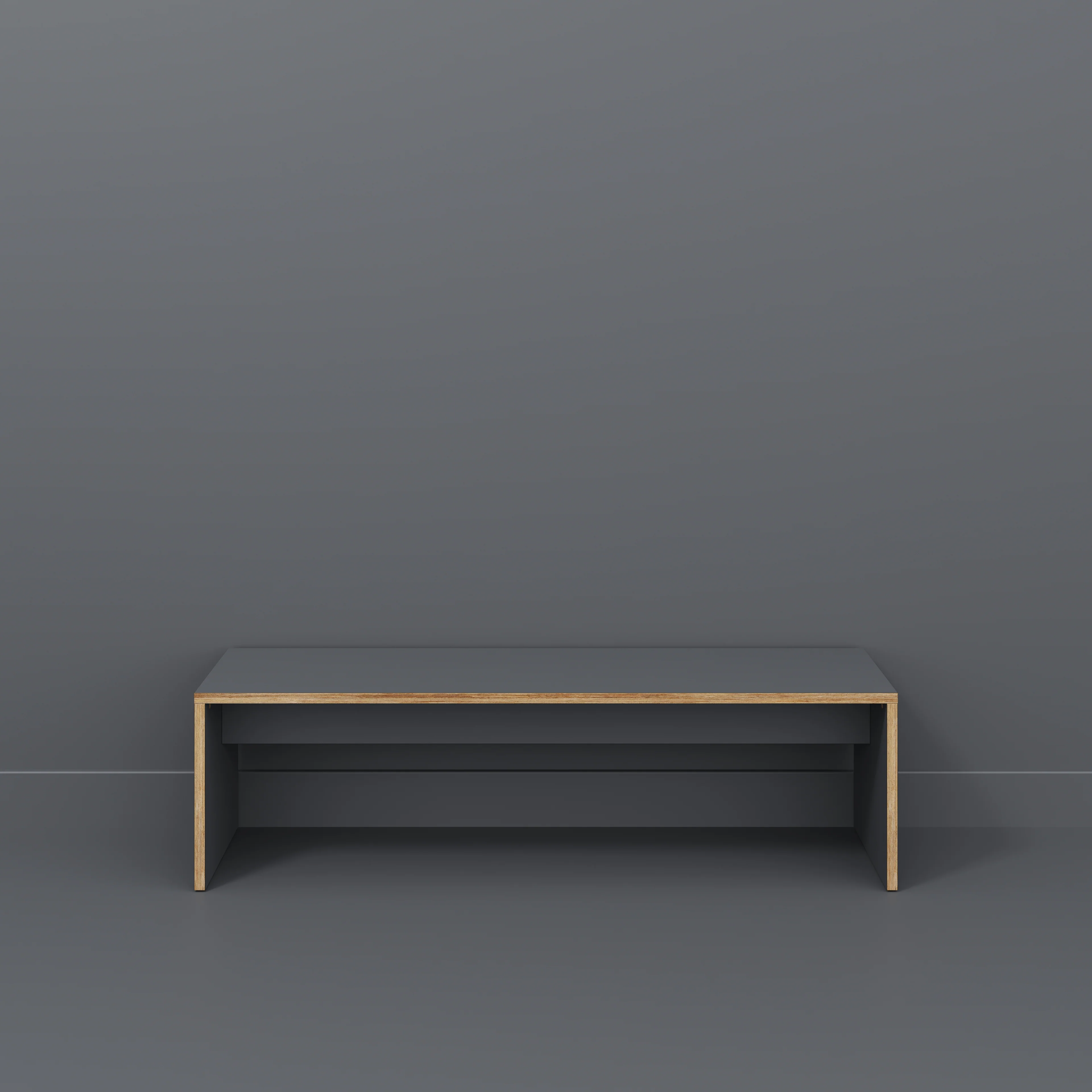 Plywood Bench Seat with Solid Sides - Formica Tornado Grey - 1600(w) x 400(d) - Image 2