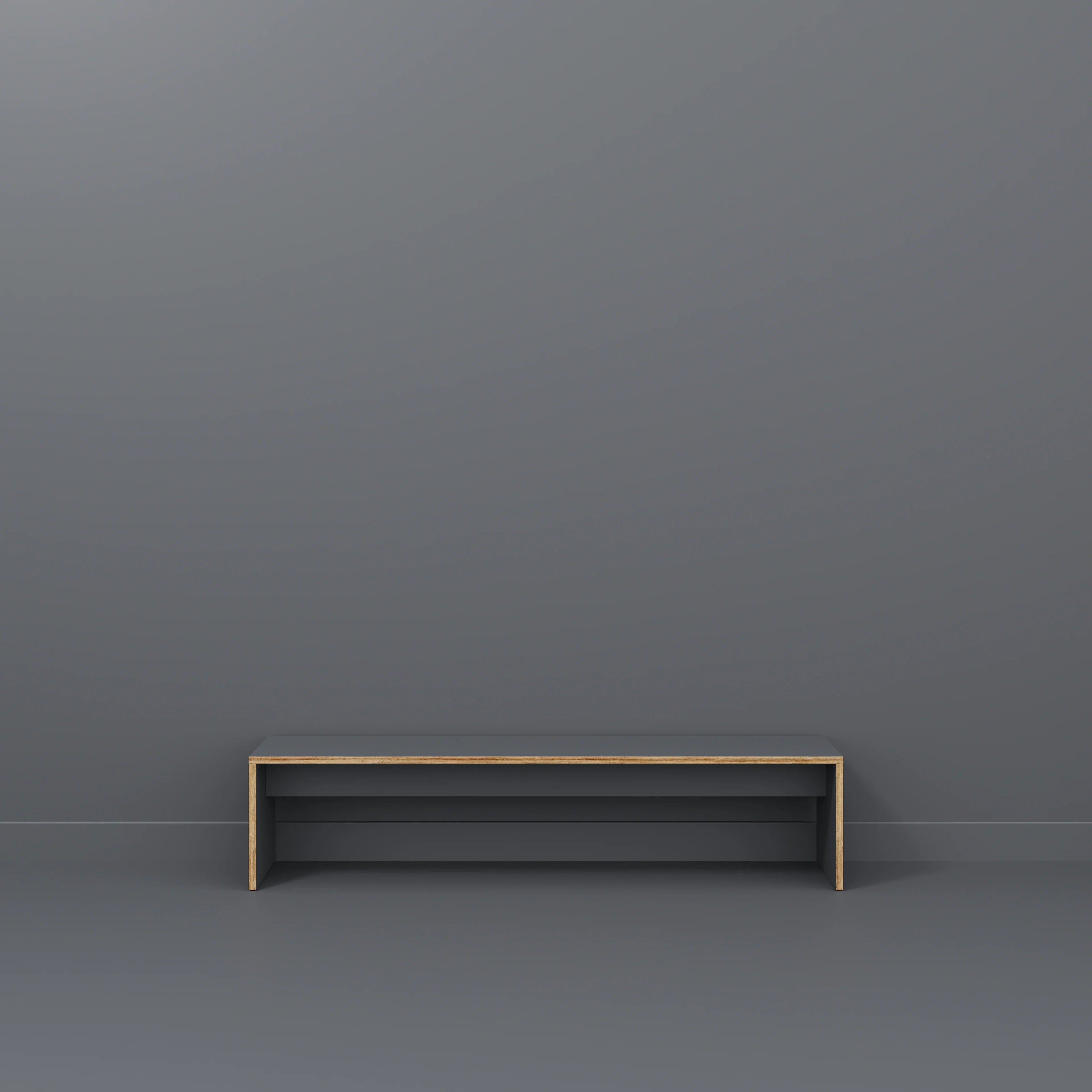 Plywood Bench Seat with Solid Sides - Formica Tornado Grey - 2000(w) x 400(d) - Image 2