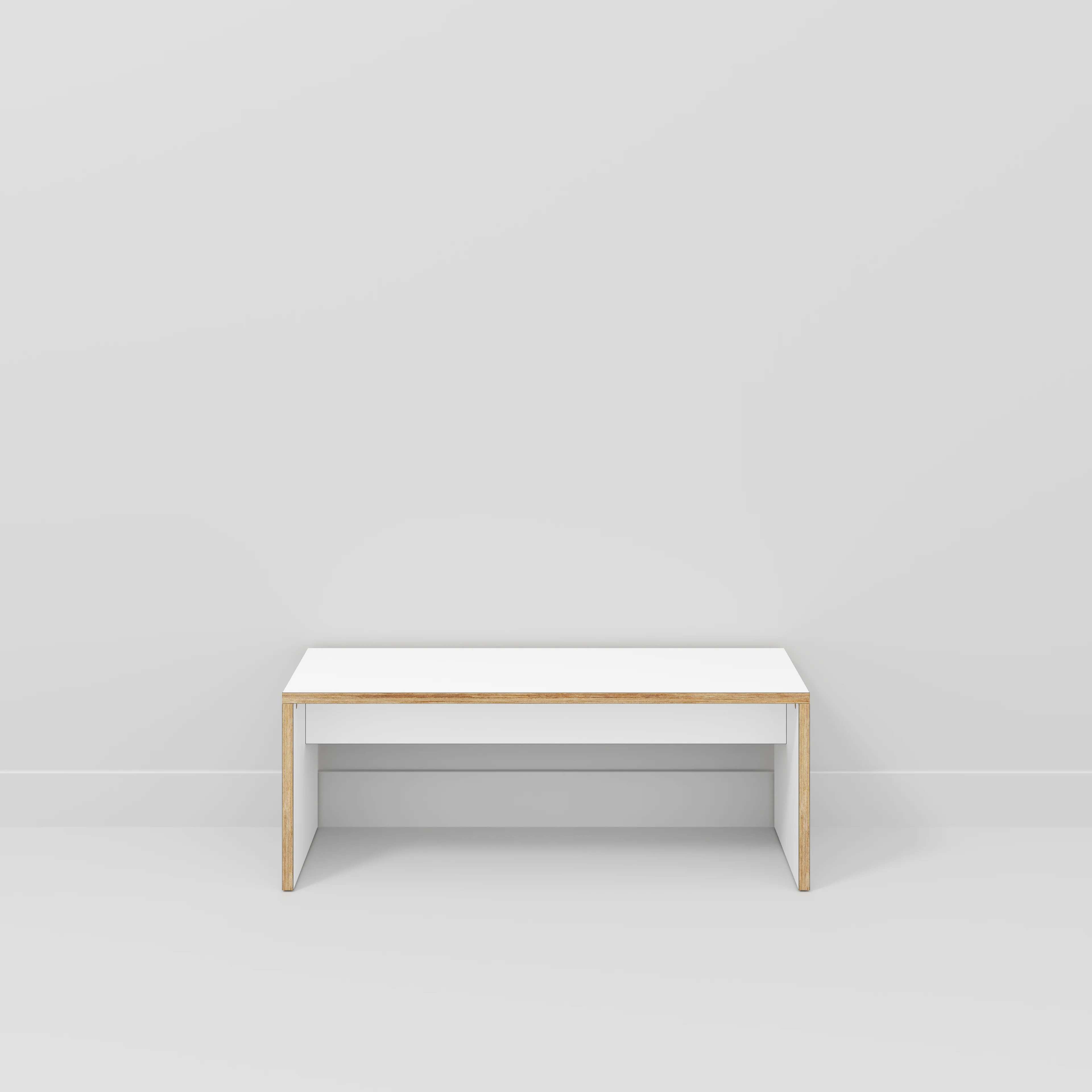 Plywood Bench Seat with Solid Sides - Formica White - 1200(w) x 400(d) - Image 2