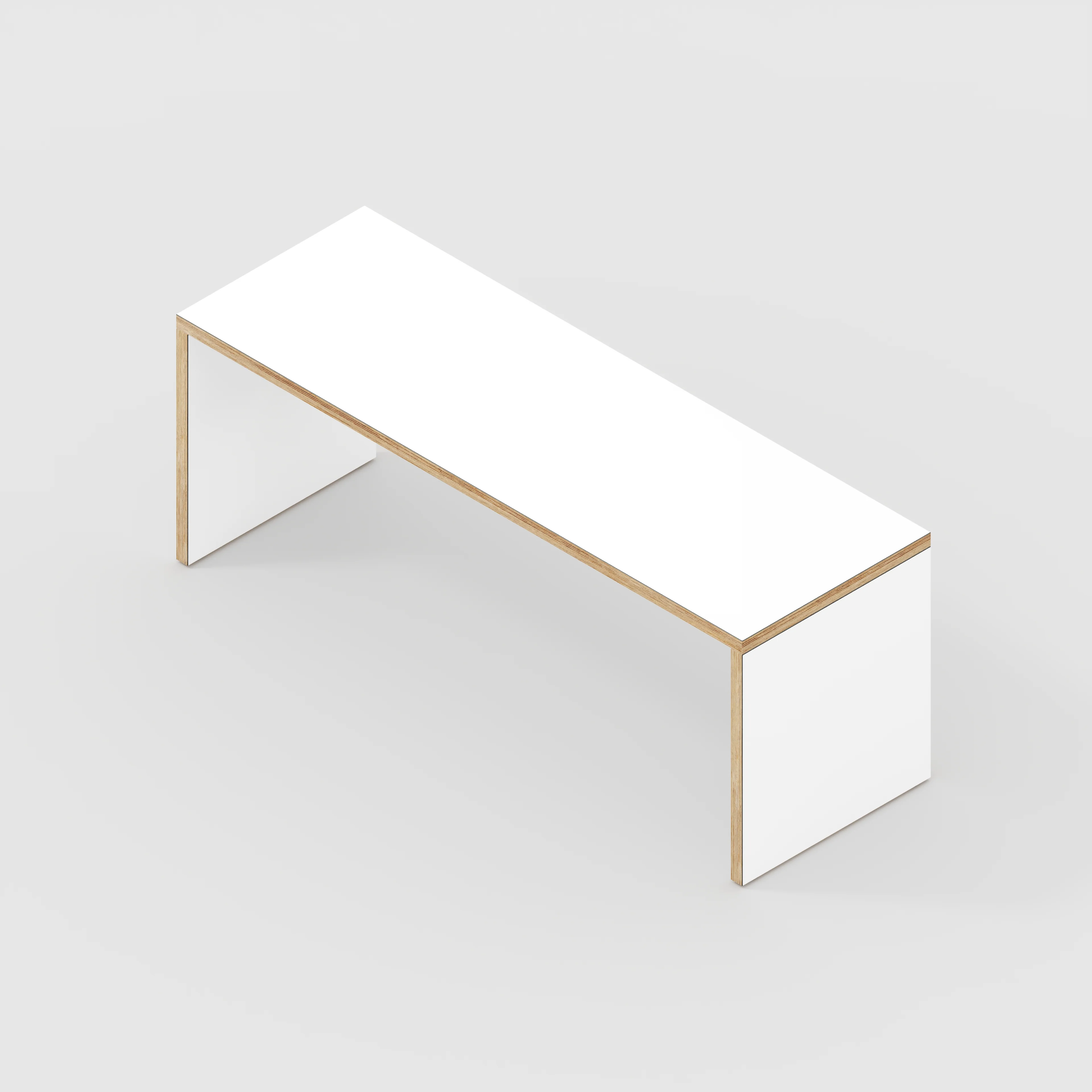 Plywood Bench Seat with Solid Sides - Formica White - 1200(w) x 400(d) - Image 3
