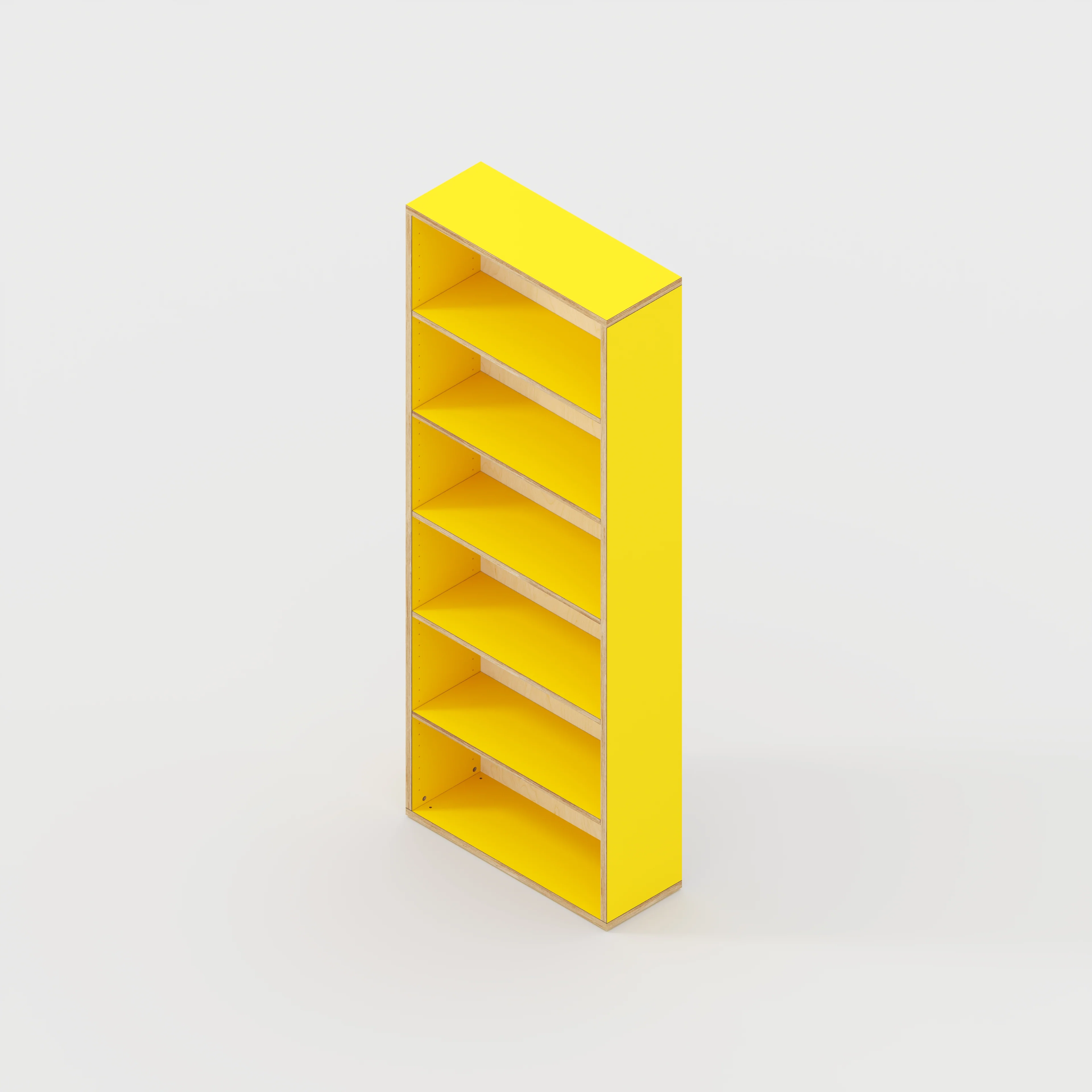 Plywood Bookshelves - Formica Chrome Yellow - 800(w) x 300(d) x 2100(h) - Image 3