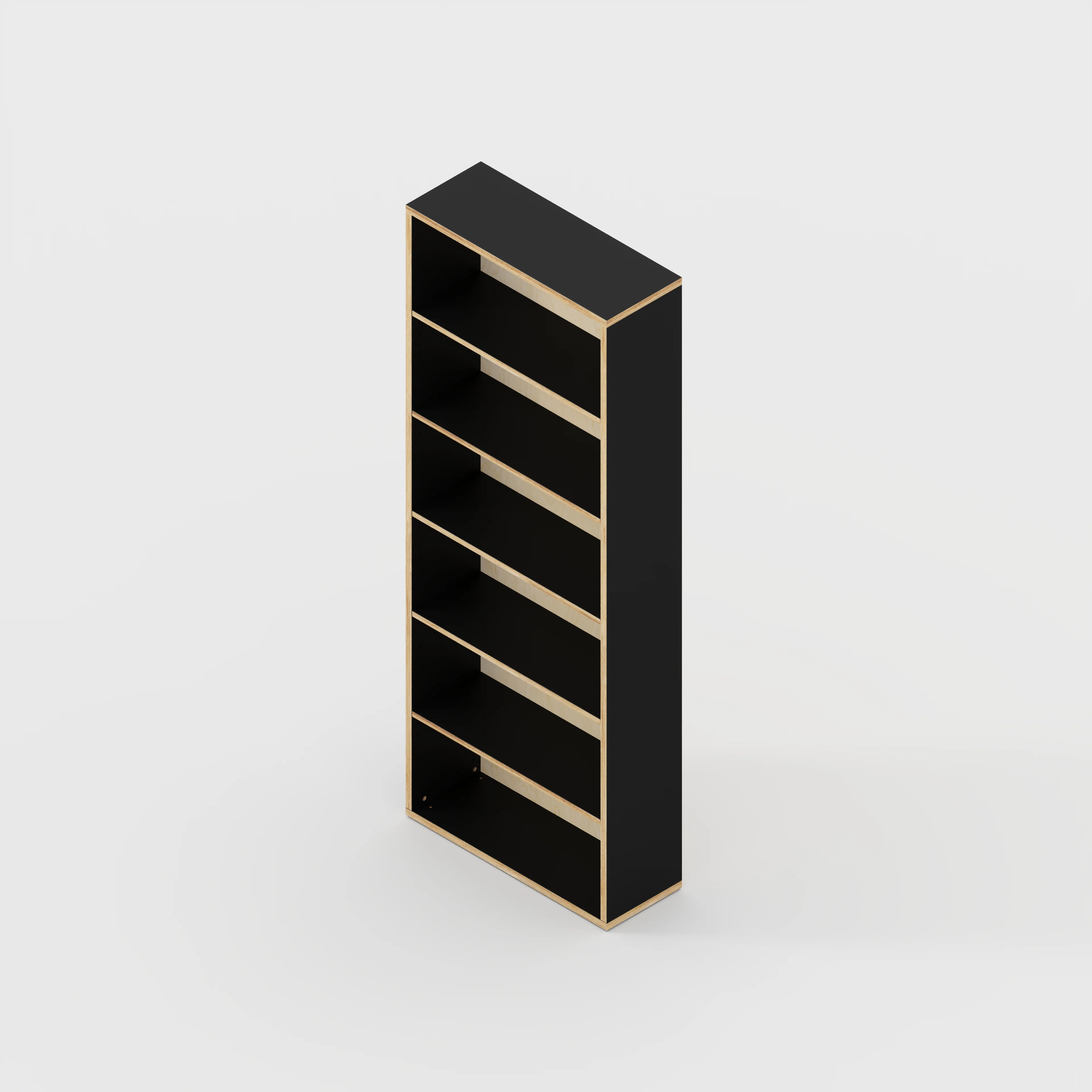 Plywood Bookshelves - Formica Diamond Black - 800(w) x 300(d) x 2100(h) - Image 3