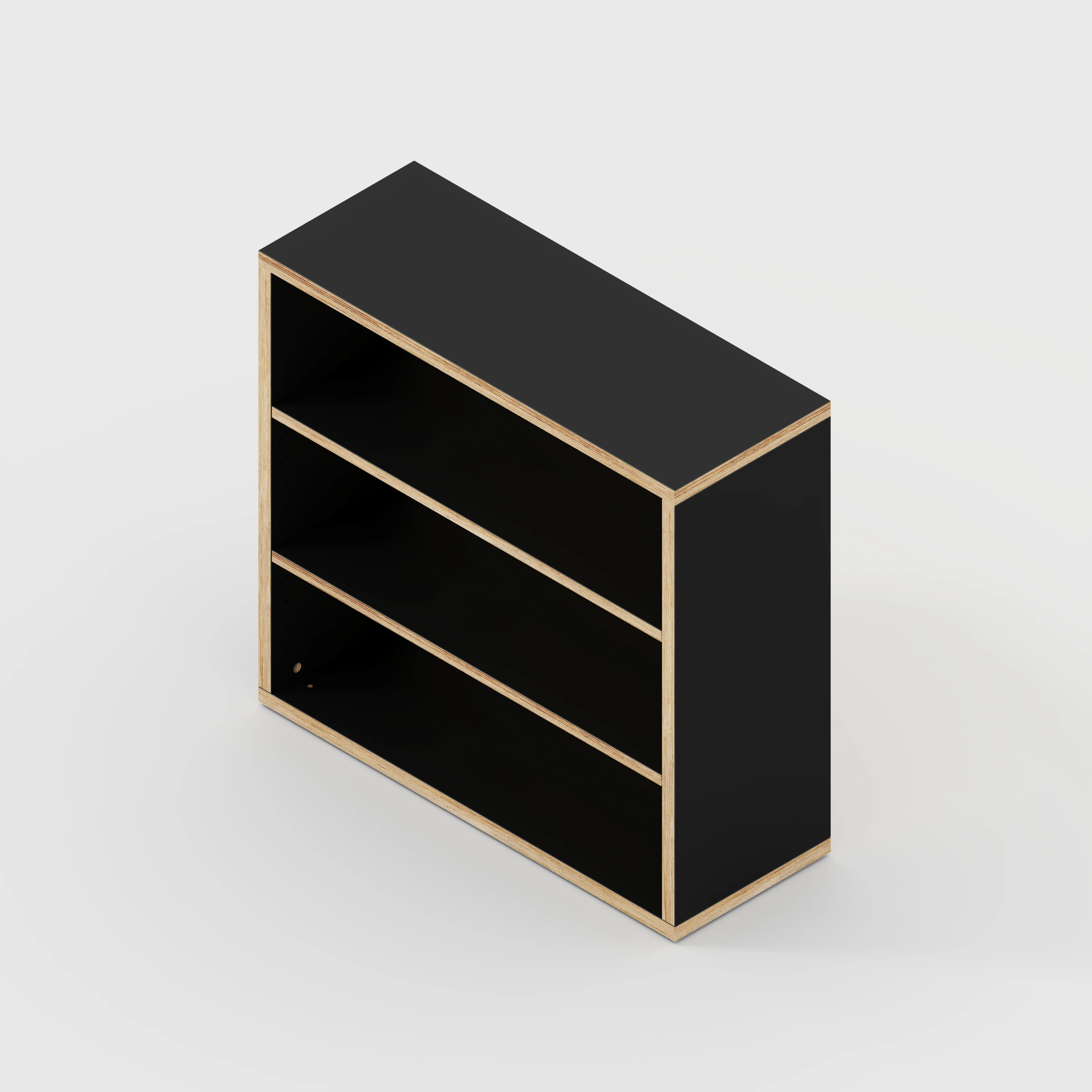 Plywood Bookshelves - Formica Diamond Black - 800(w) x 300(d) x 750(h) - Image 3