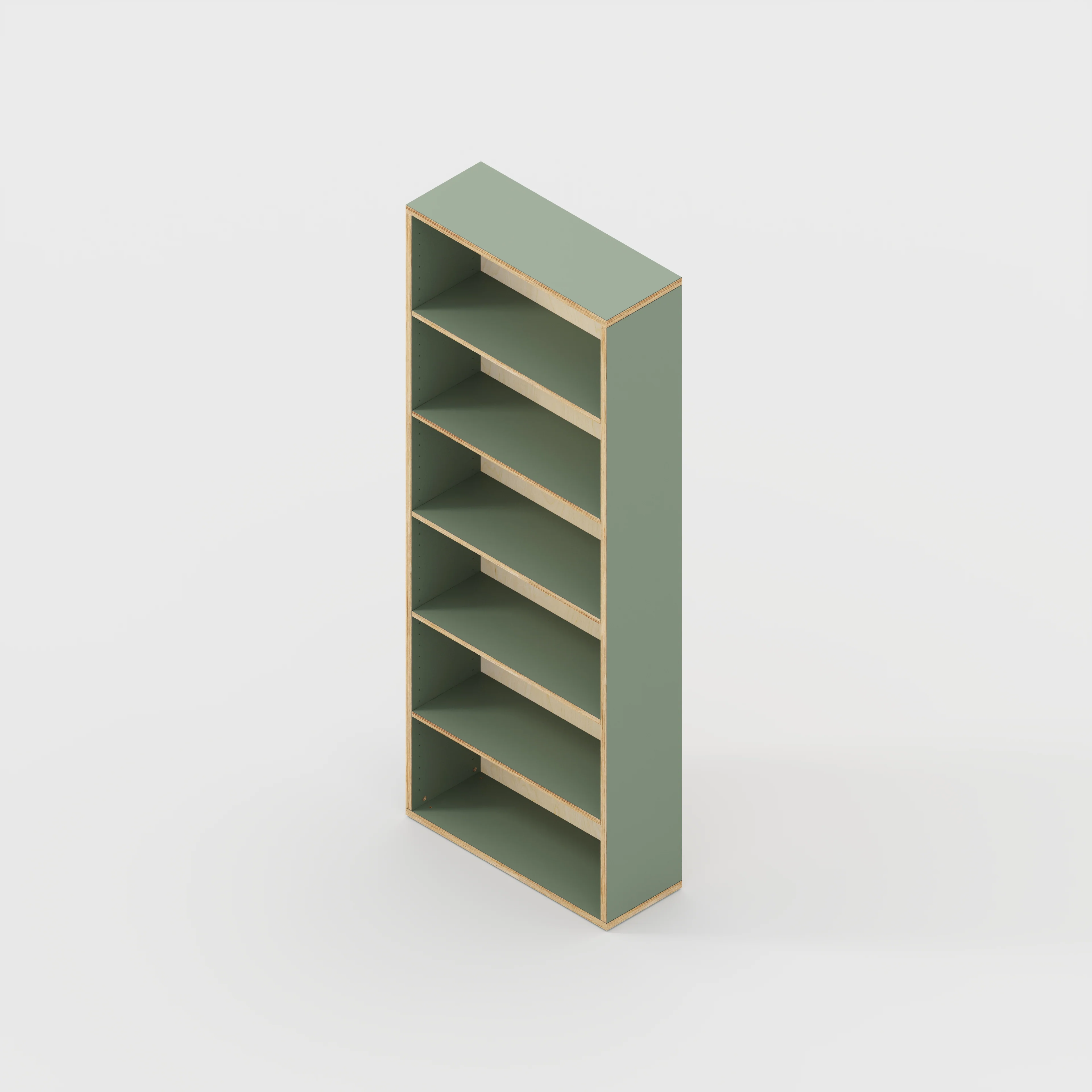 Plywood Bookshelves - Formica Green Slate - 800(w) x 300(d) x 2100(h) - Image 3