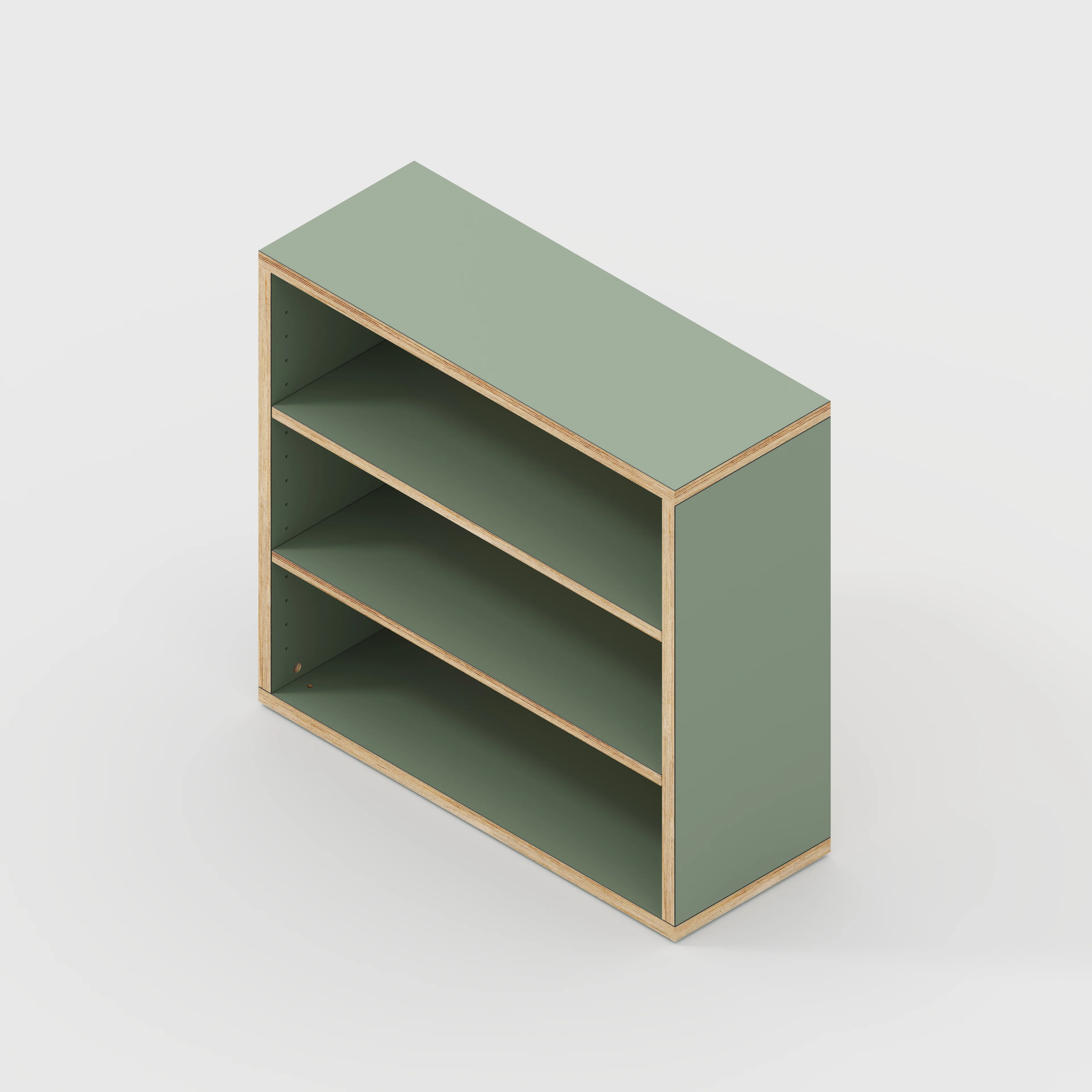 Plywood Bookshelves - Formica Green Slate - 800(w) x 300(d) x 750(h) - Image 3