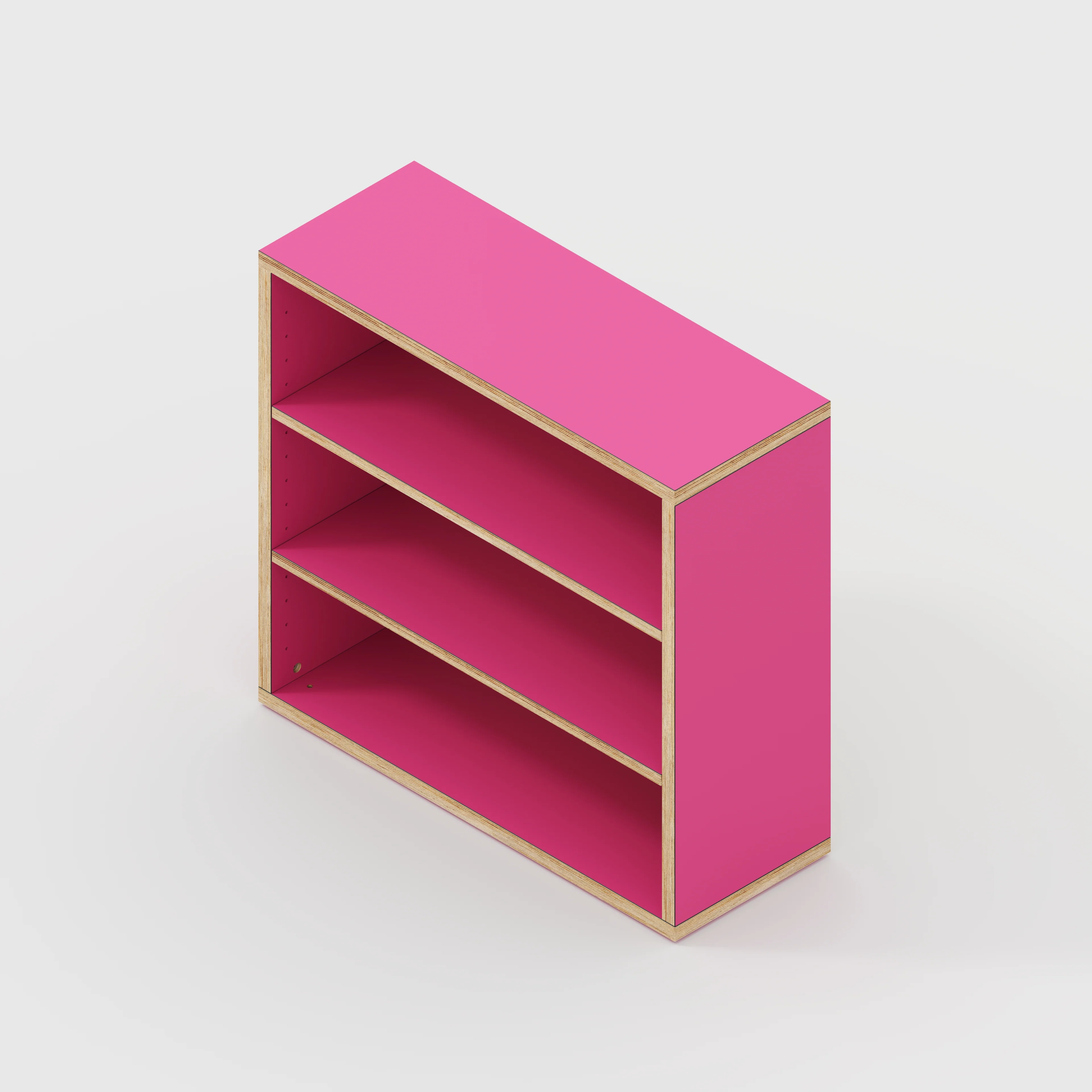 Plywood Bookshelves - Formica Juicy Pink - 800(w) x 300(d) x 750(h) - Image 3