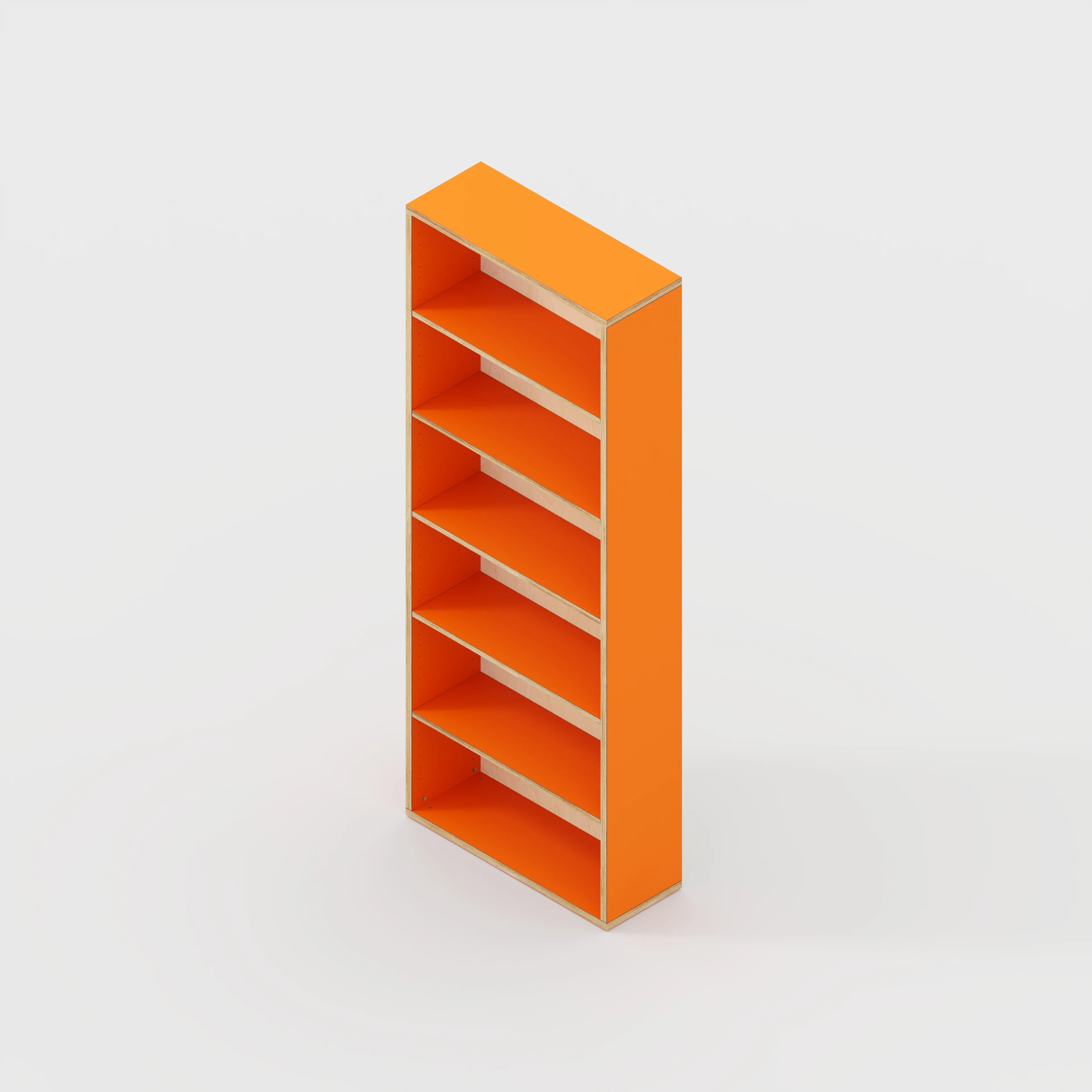 Plywood Bookshelves - Formica Levante Orange - 800(w) x 300(d) x 2100(h) - Image 3