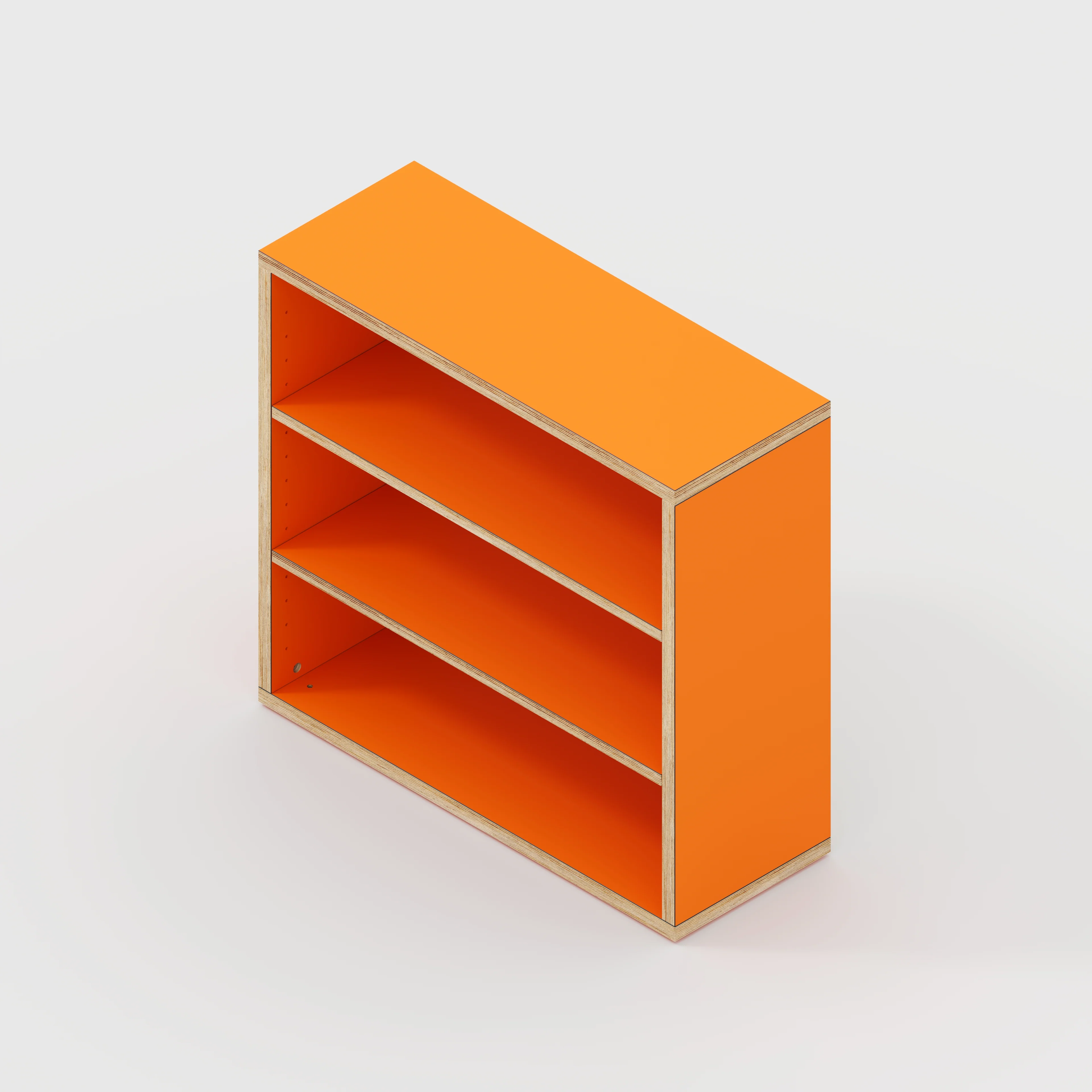 Plywood Bookshelves - Formica Levante Orange - 800(w) x 300(d) x 750(h) - Image 3