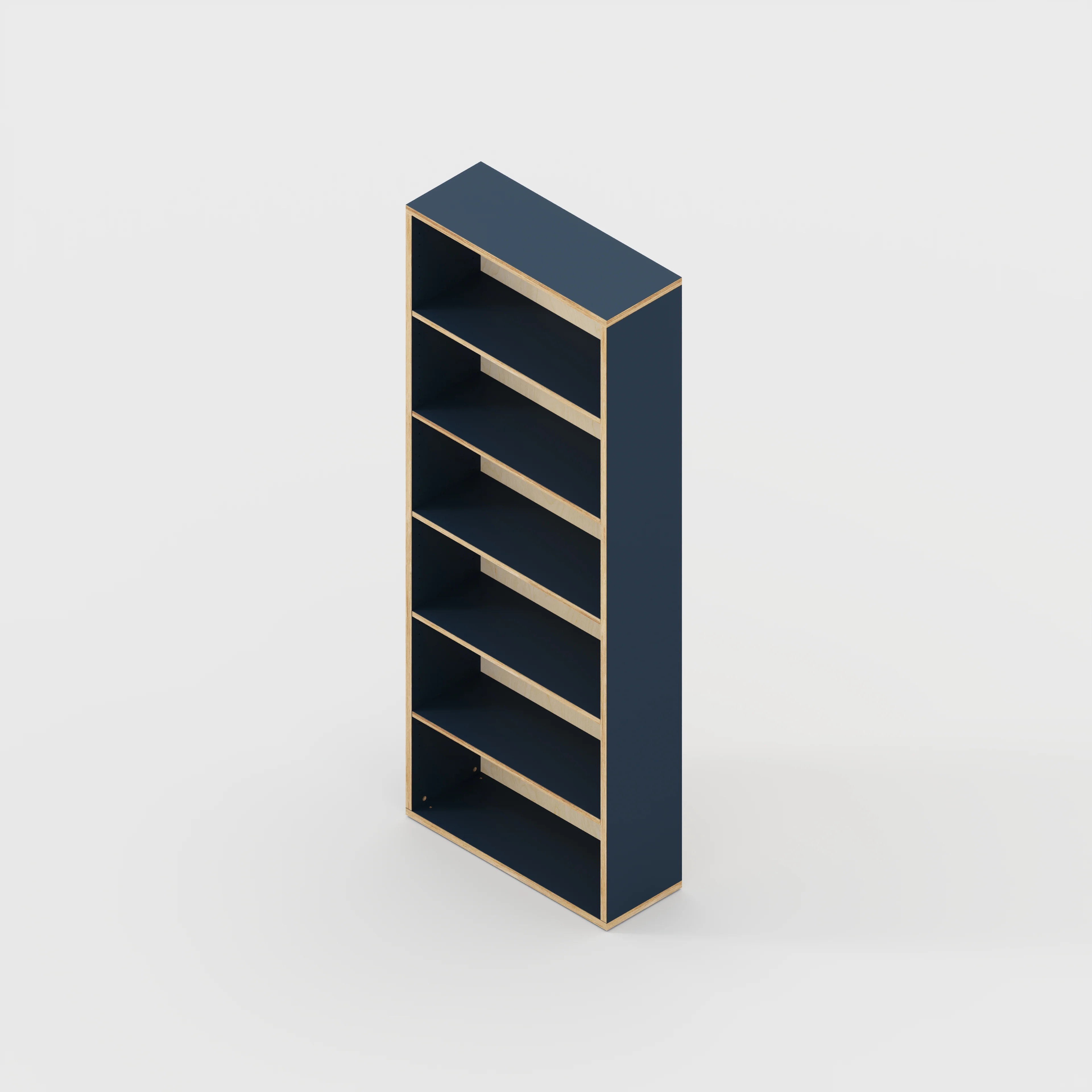 Plywood Bookshelves - Formica Night Sea Blue - 800(w) x 300(d) x 2100(h) - Image 3