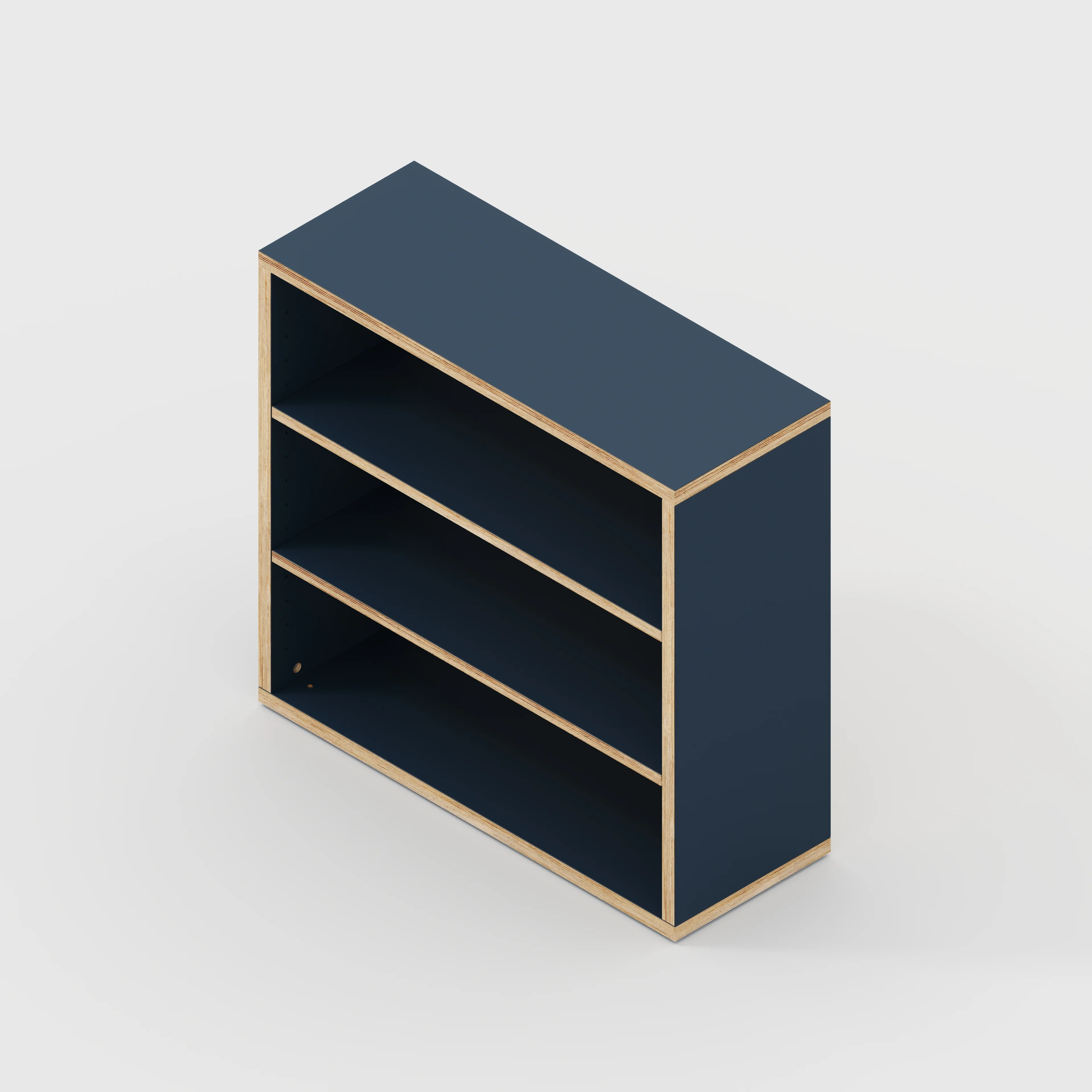 Plywood Bookshelves - Formica Night Sea Blue - 800(w) x 300(d) x 750(h) - Image 3
