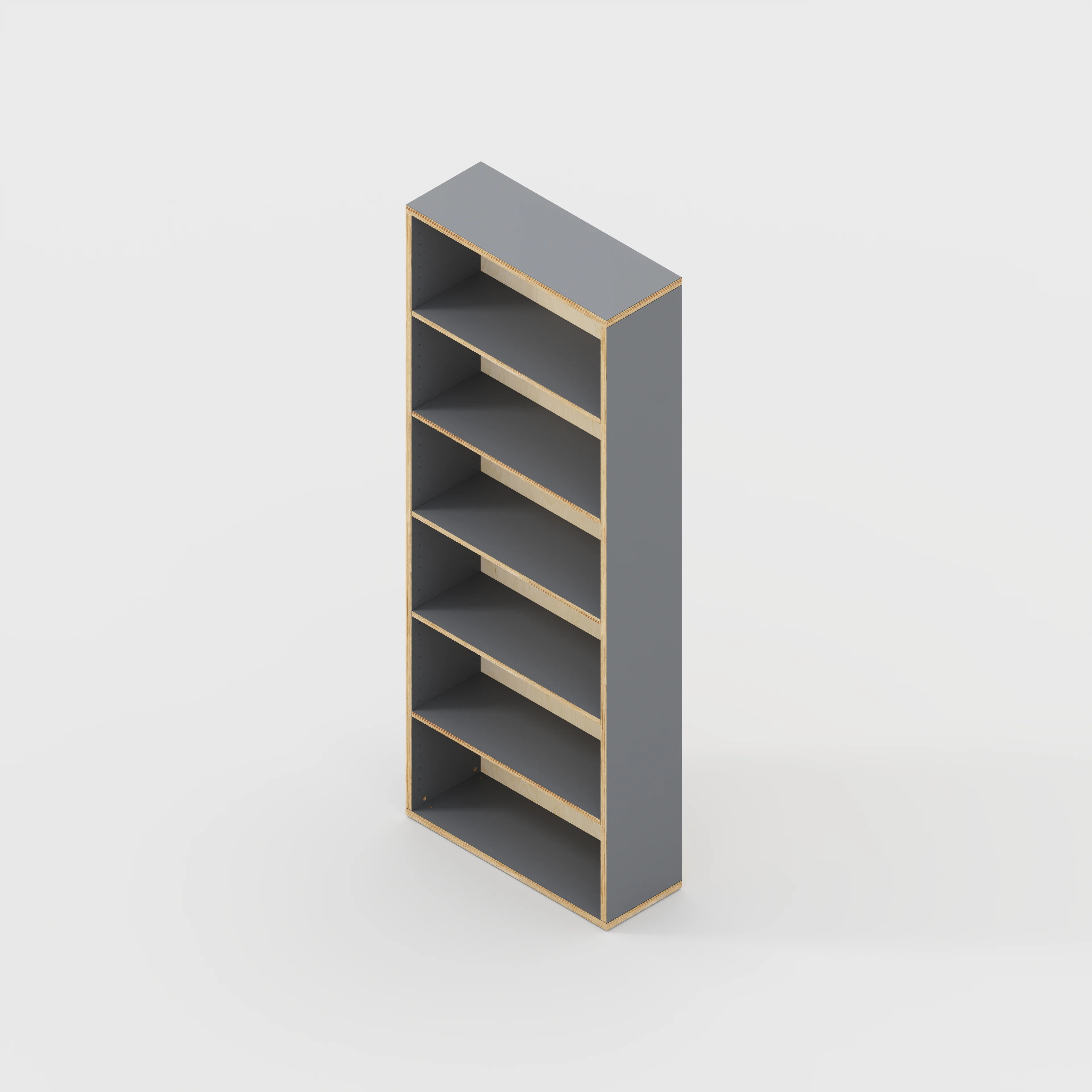 Plywood Bookshelves - Formica Tornado Grey - 800(w) x 300(d) x 2100(h) - Image 3