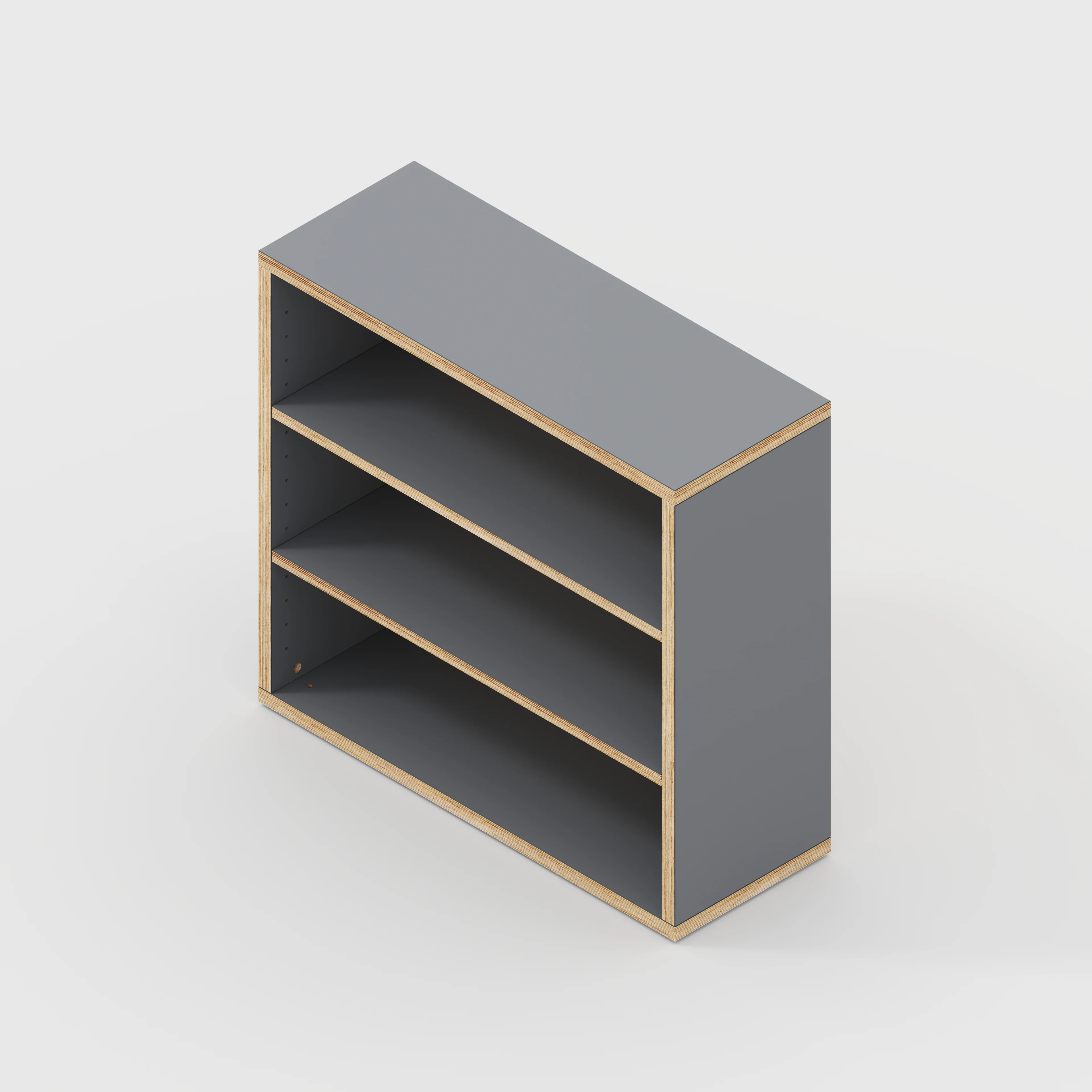 Plywood Bookshelves - Formica Tornado Grey - 800(w) x 300(d) x 750(h) - Image 3