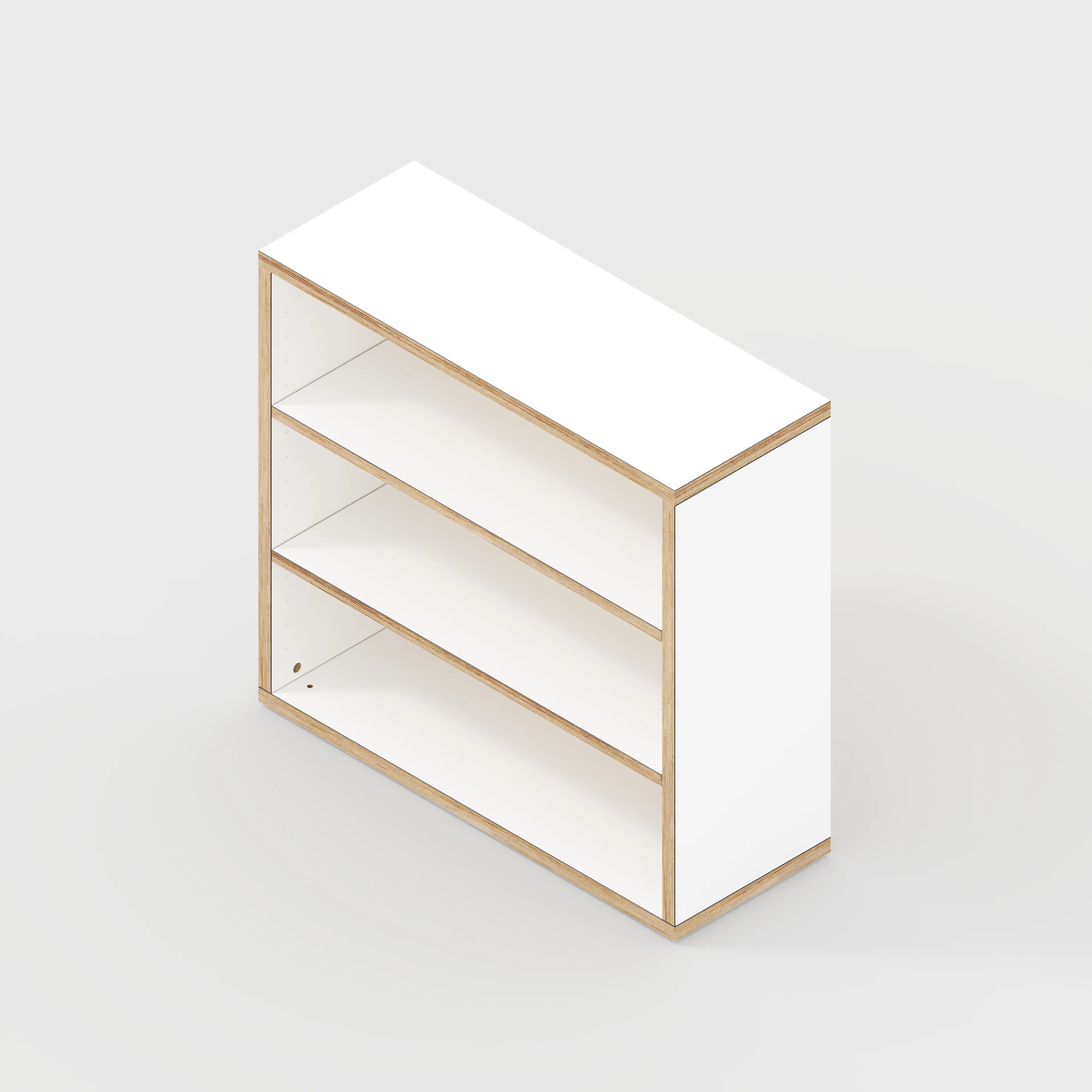 Plywood Bookshelves - Formica White - 800(w) x 300(d) x 750(h) - Image 3