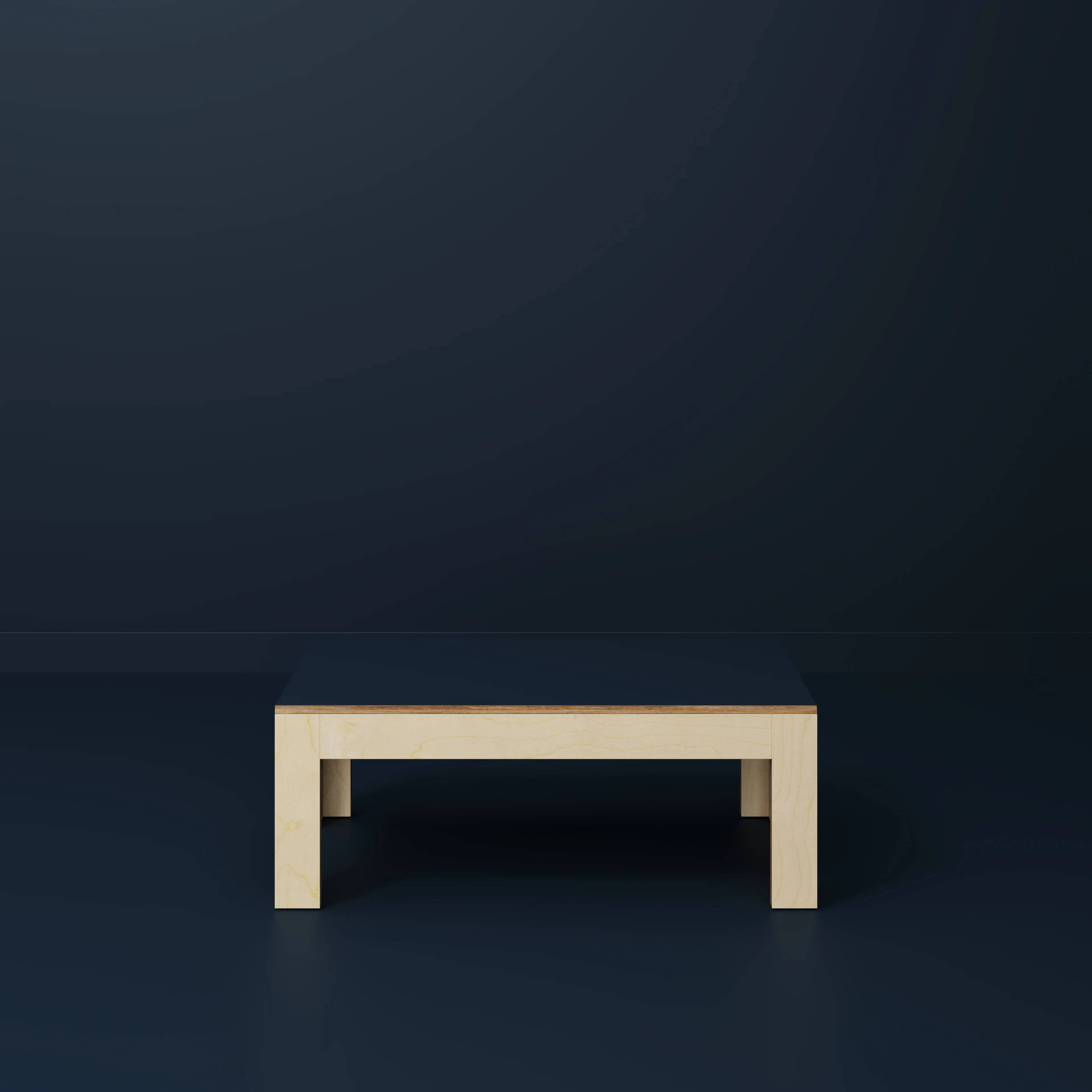 Plywood Coffee Table with Solid Frame - Formica Night Sea Blue - 1200(w) x 600(d) x 450(h) - Image 2