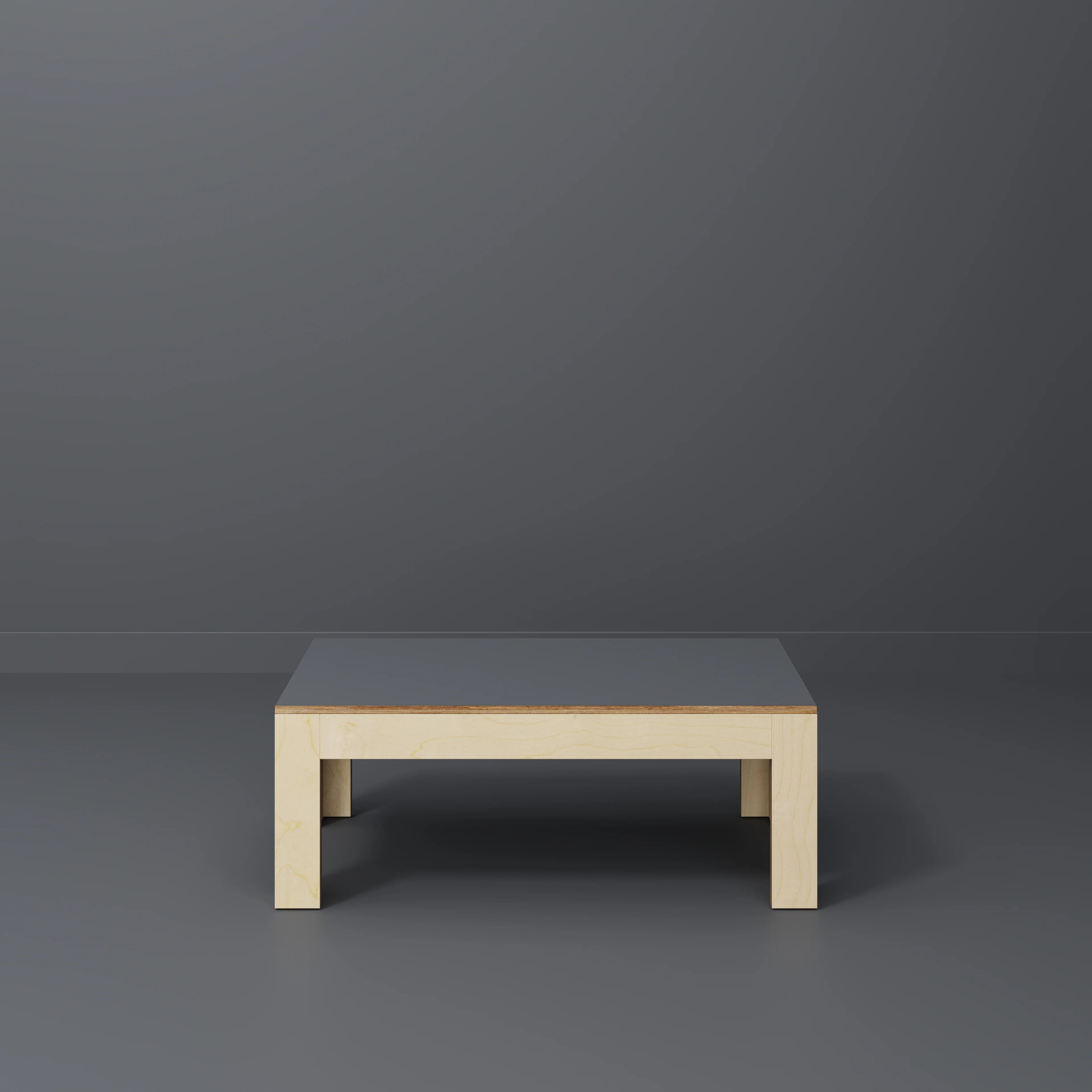Plywood Coffee Table with Solid Frame - Formica Tornado Grey - 1200(w) x 600(d) x 450(h) - Image 2