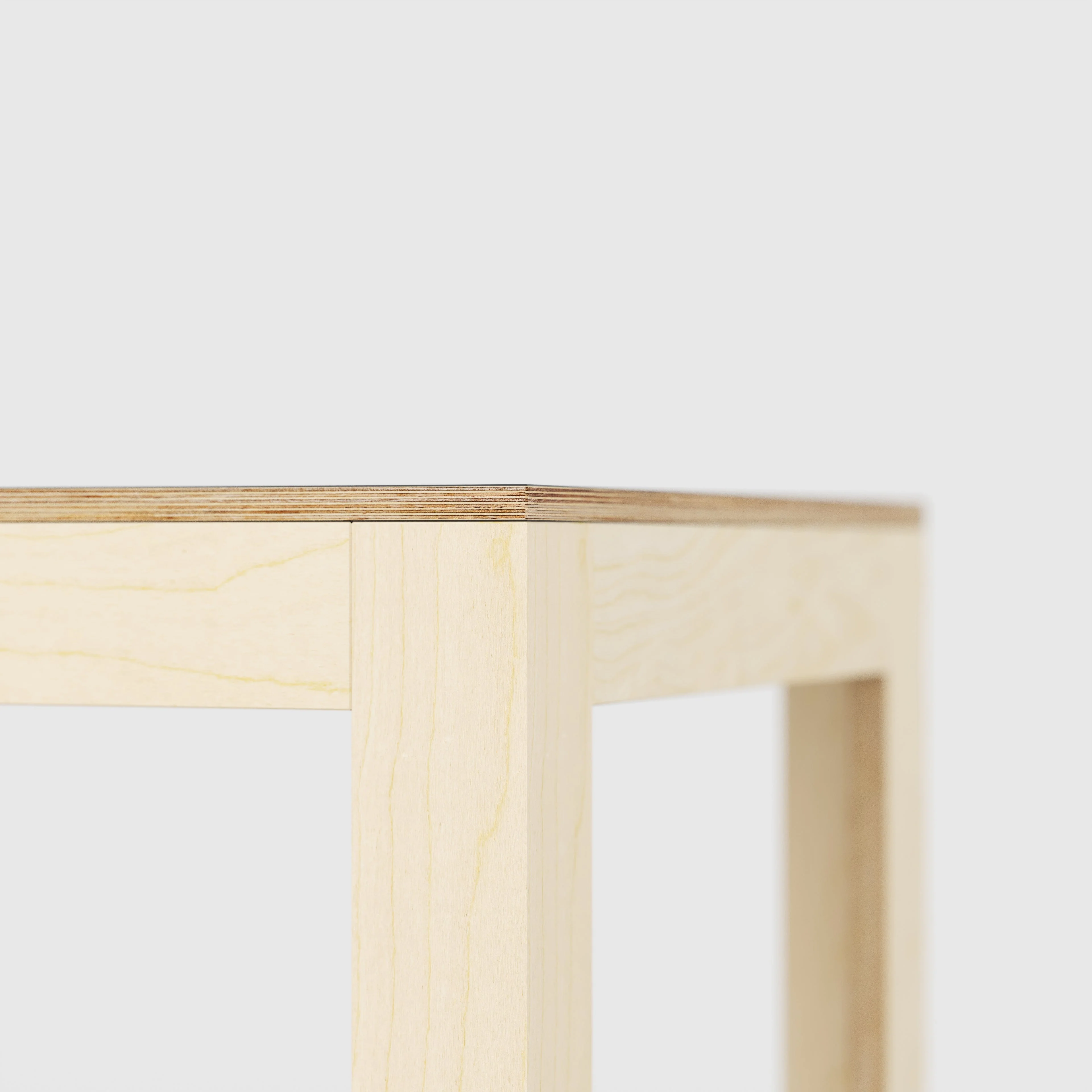 Plywood Coffee Table with Solid Frame - Formica White - 800(w) x 800(d) x 450(h) - Image 4