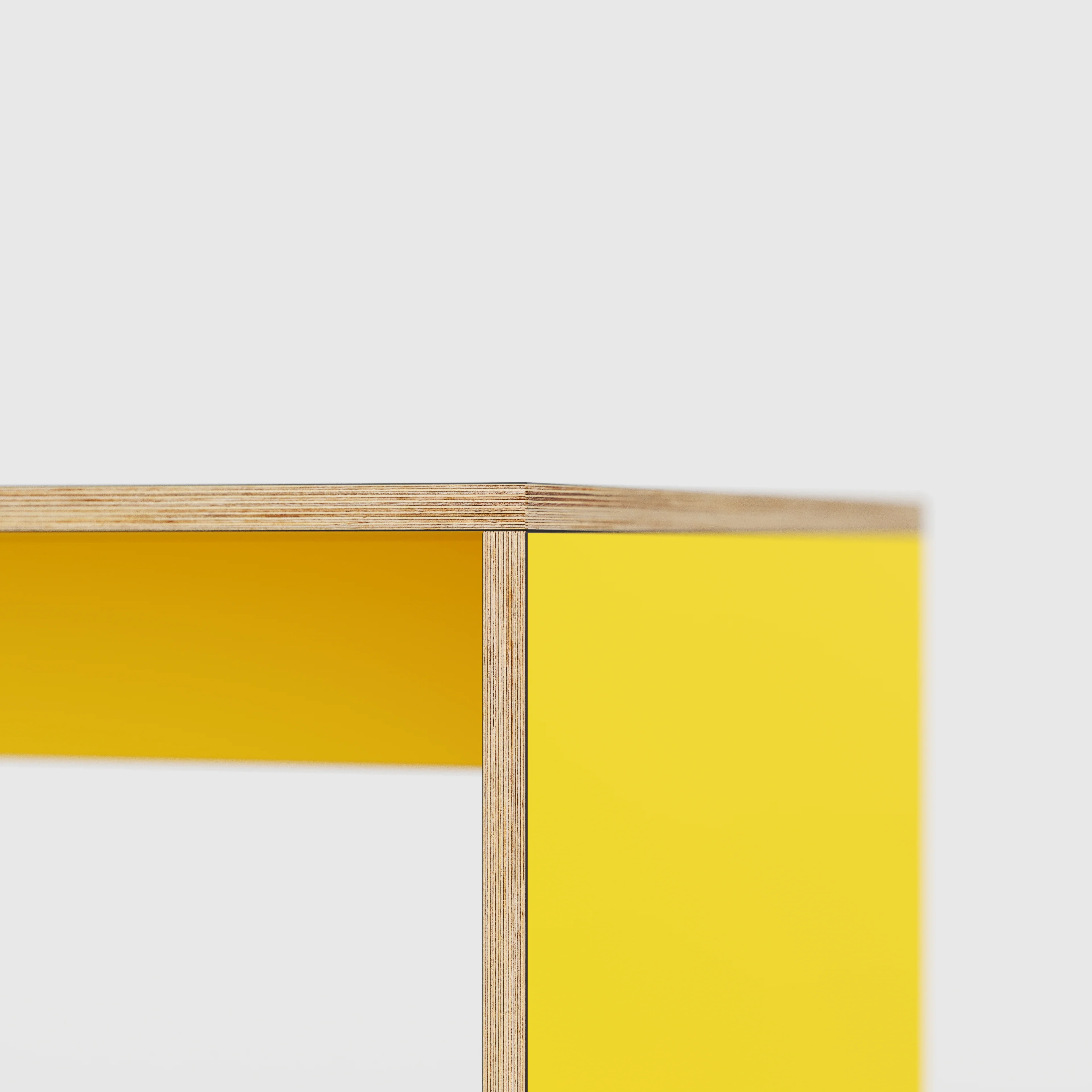 Plywood Coffee Table with Solid Sides - Formica Chrome Yellow - 1200(w) x 600(d) x 450(h) - Image 4