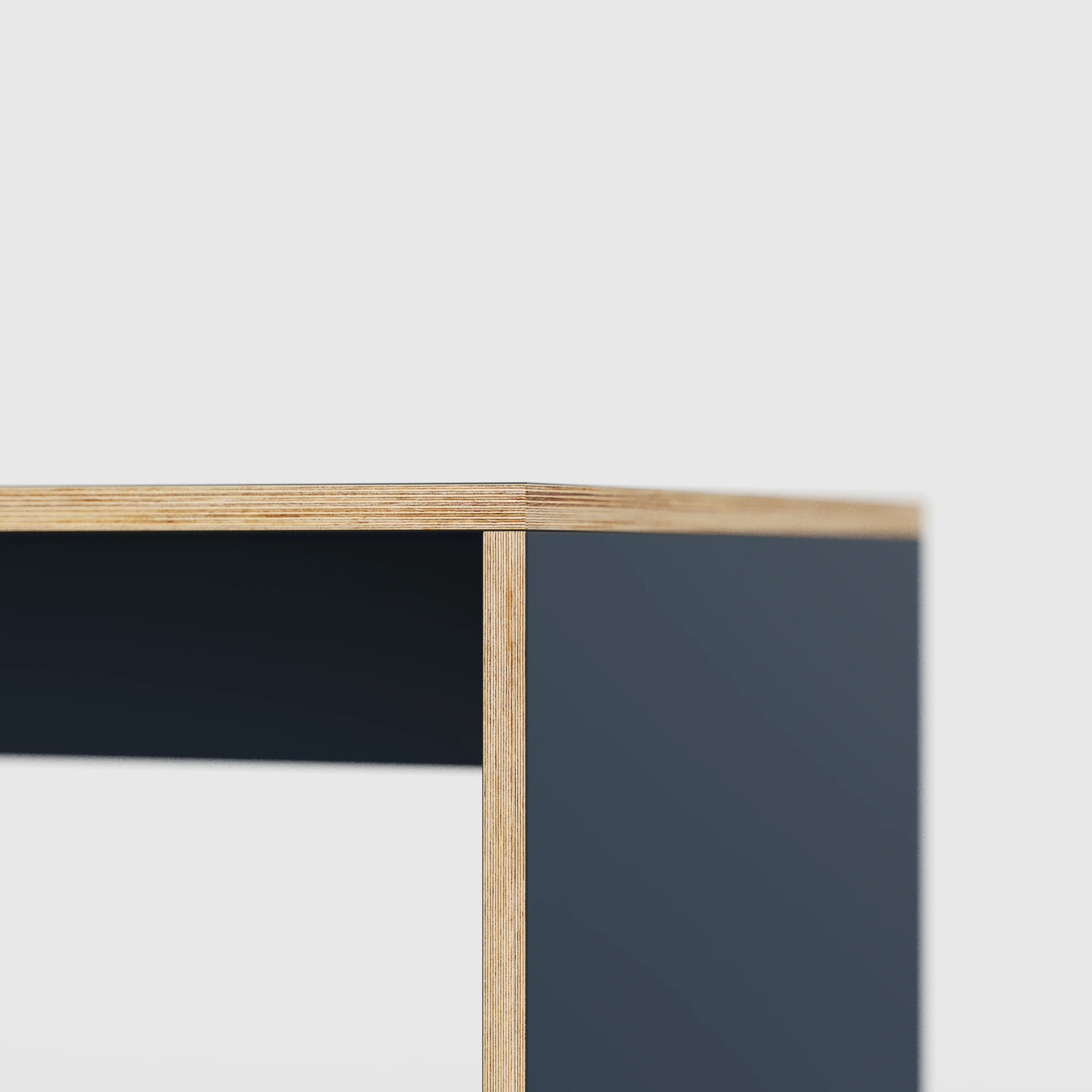 Plywood Coffee Table with Solid Sides - Formica Night Sea Blue - 800(w) x 800(d) x 450(h) - Image 4
