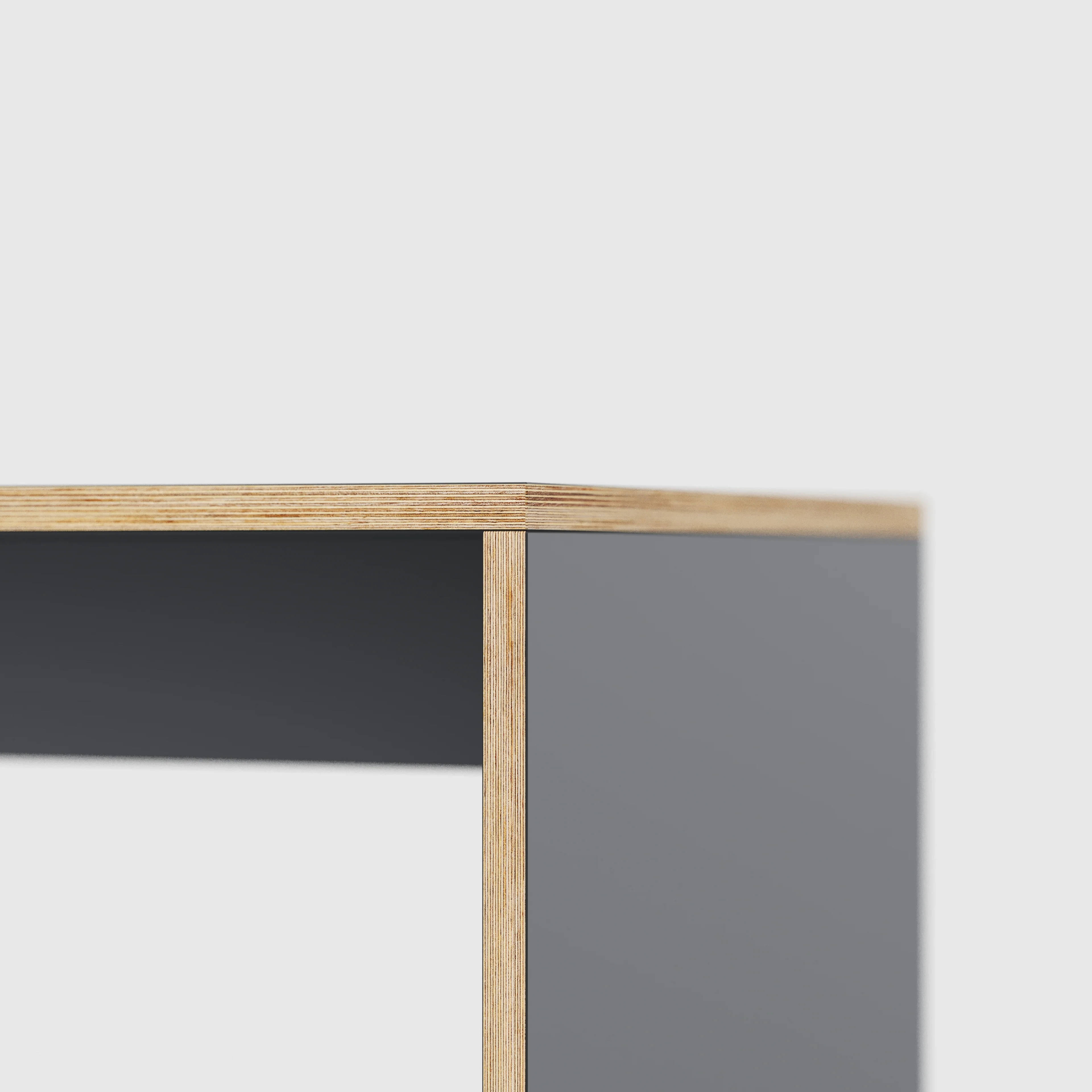 Plywood Coffee Table with Solid Sides - Formica Tornado Grey - 1200(w) x 600(d) x 450(h) - Image 4