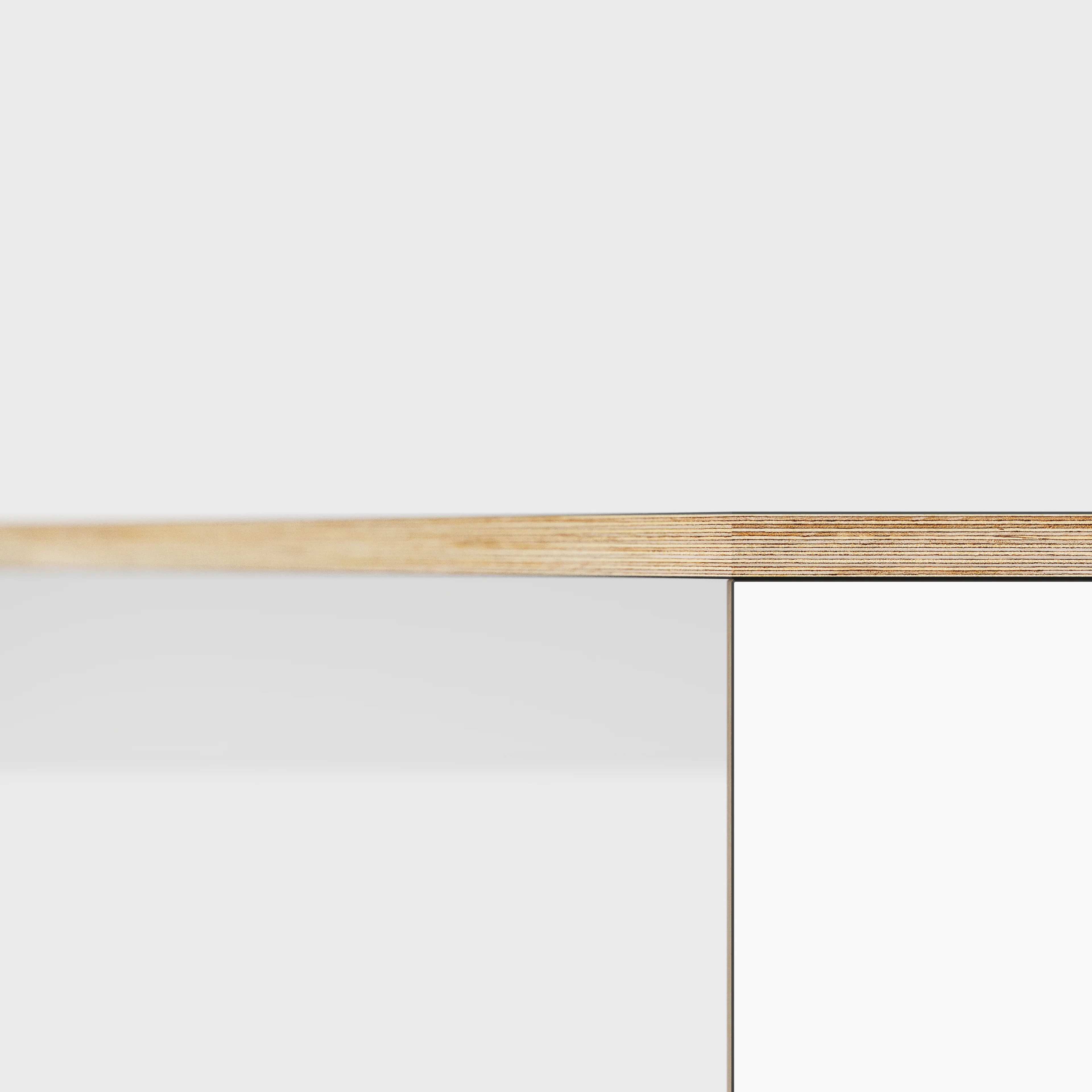Plywood Corner Desk with Solid Sides - Formica White - 1000(w) x 1000(d) x 750(h) - Image 4