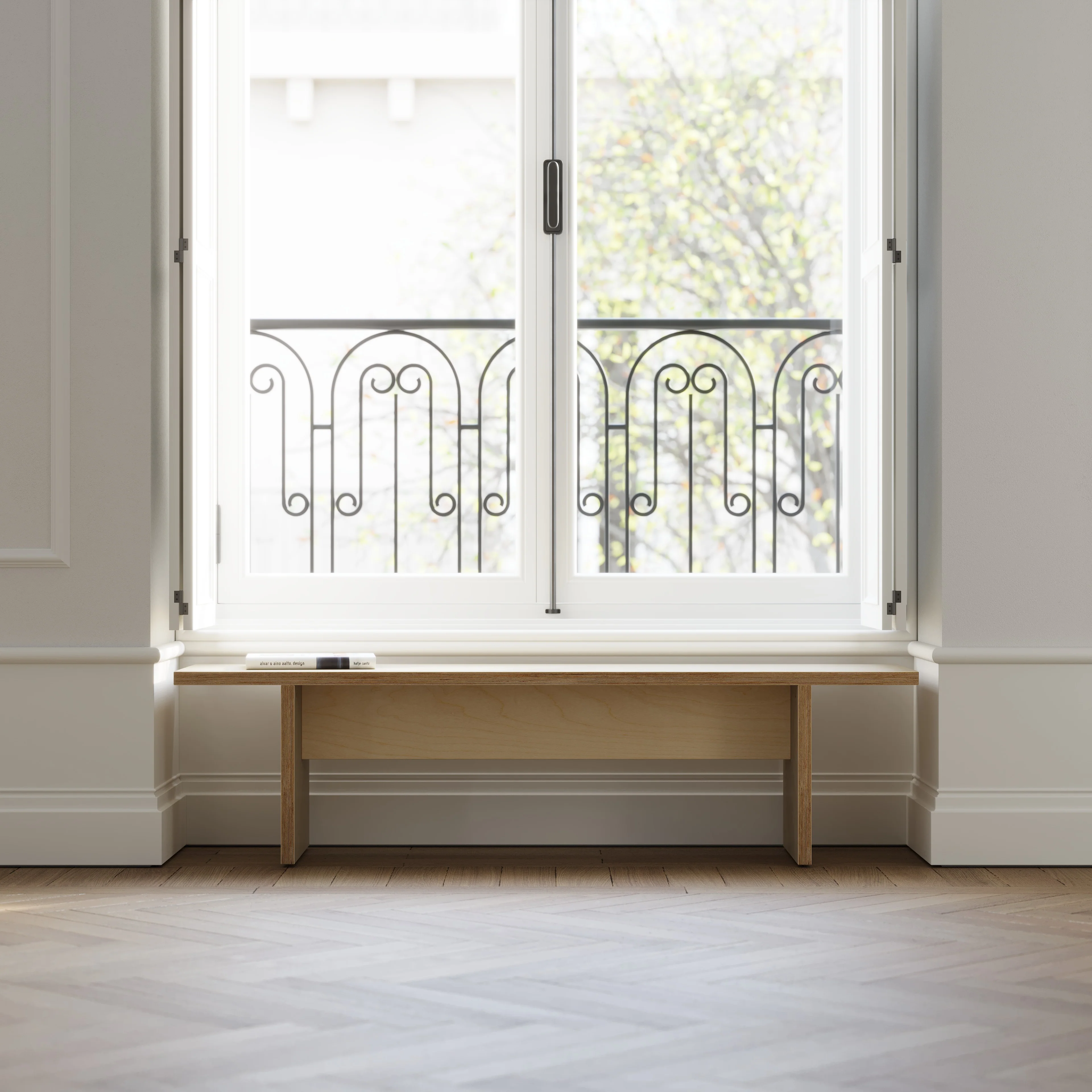 Custom Plywood Platform Bench - Image 4