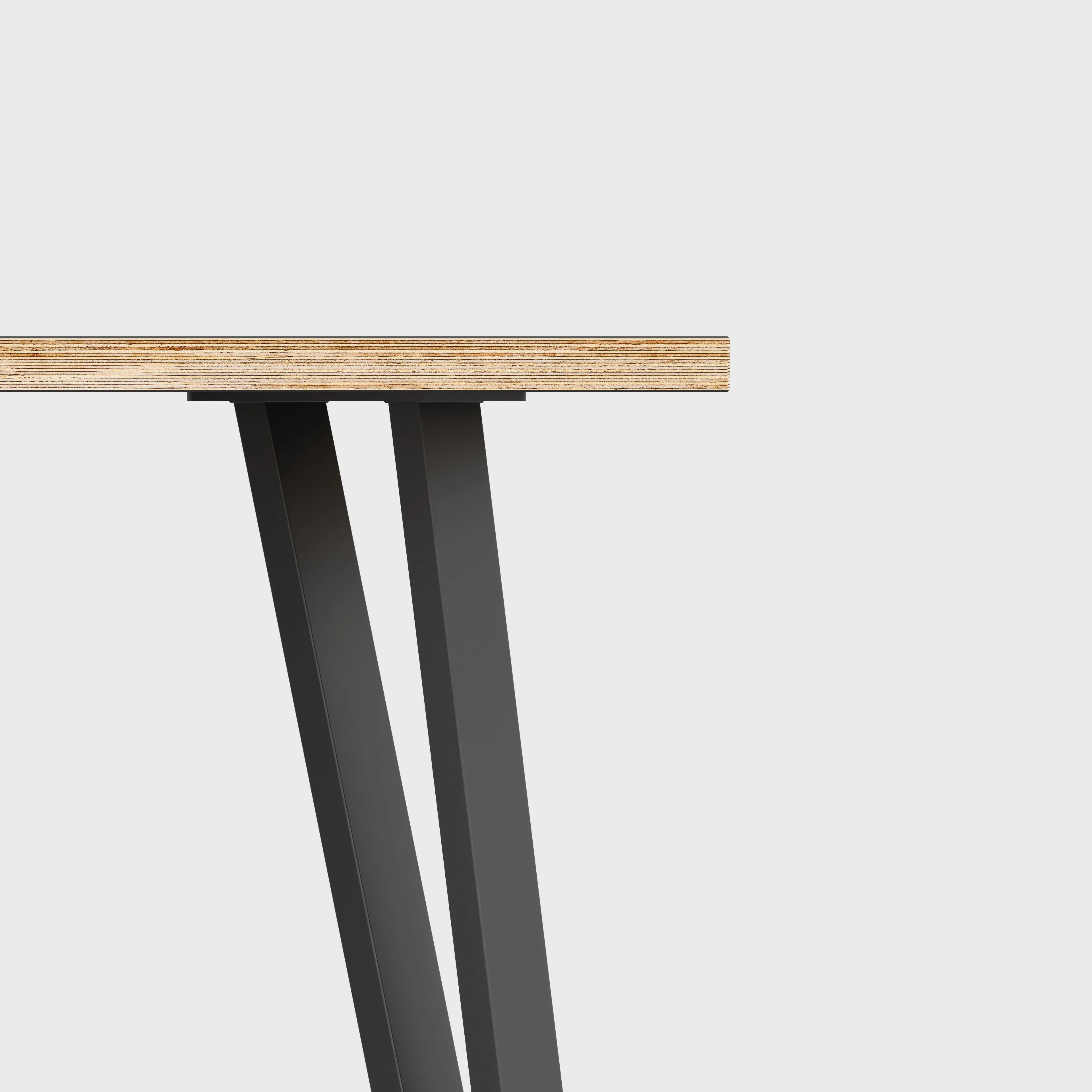 Plywood Desk with Black Box Hairpin Legs - Formica Juicy Pink - 1200(w) x 600(d) x 735(h) - Image 4