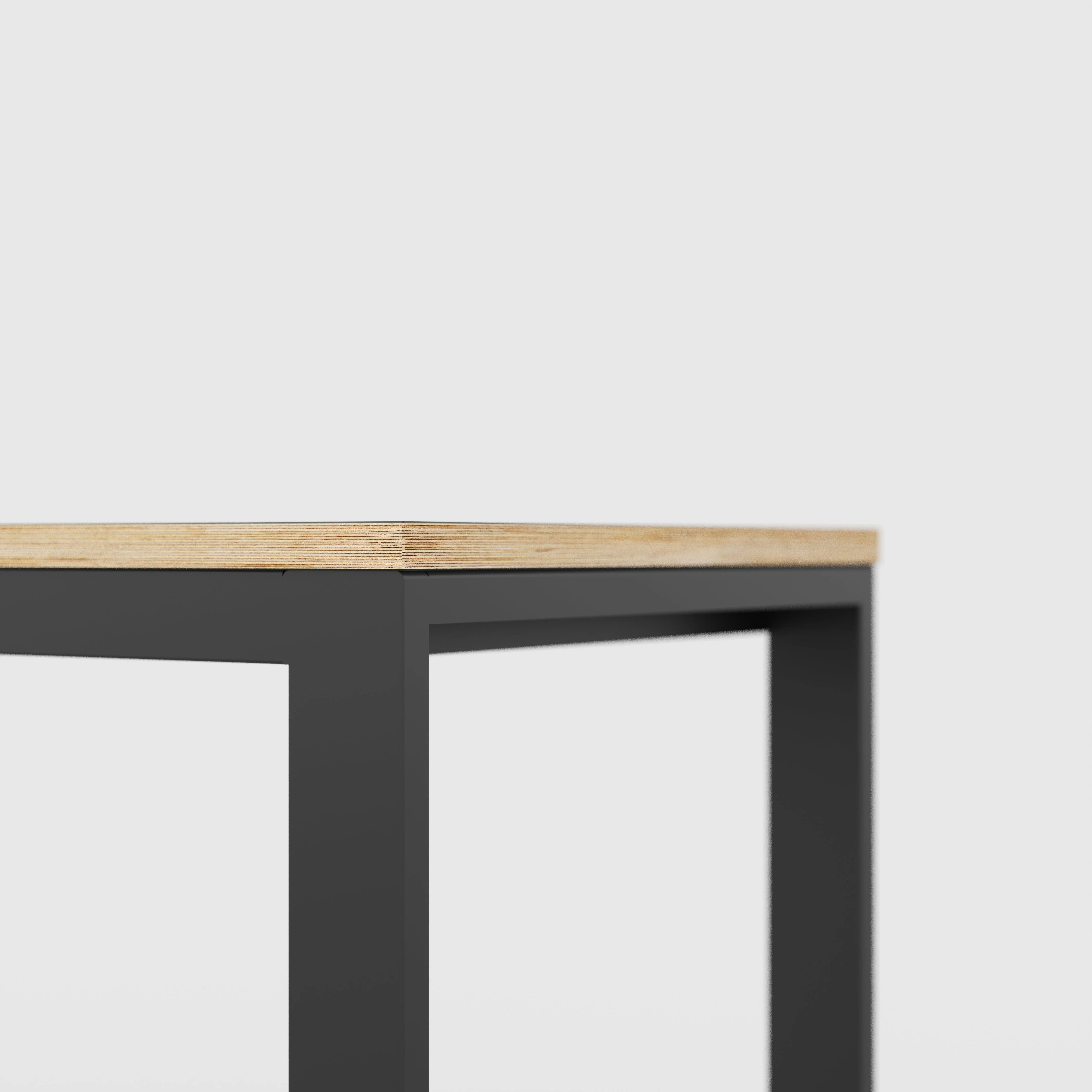 Plywood Desk with Black Industrial Frame - Formica Juicy Pink - 2400(w) x 585(d) x 735(h) - Image 4