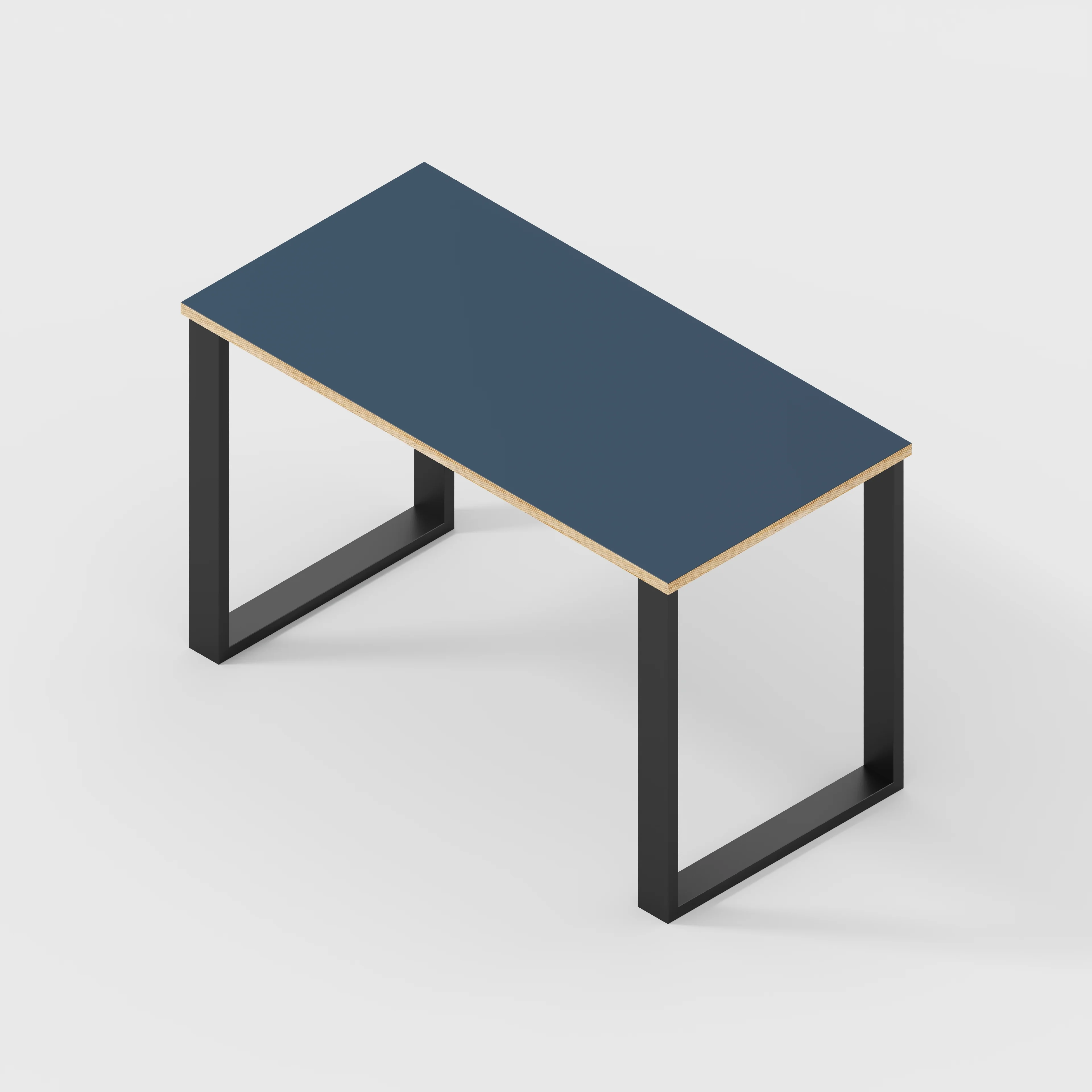 Plywood Desk with Black Industrial Legs - Formica Night Sea Blue - 1200(w) x 600(d) x 735(h) - Image 5