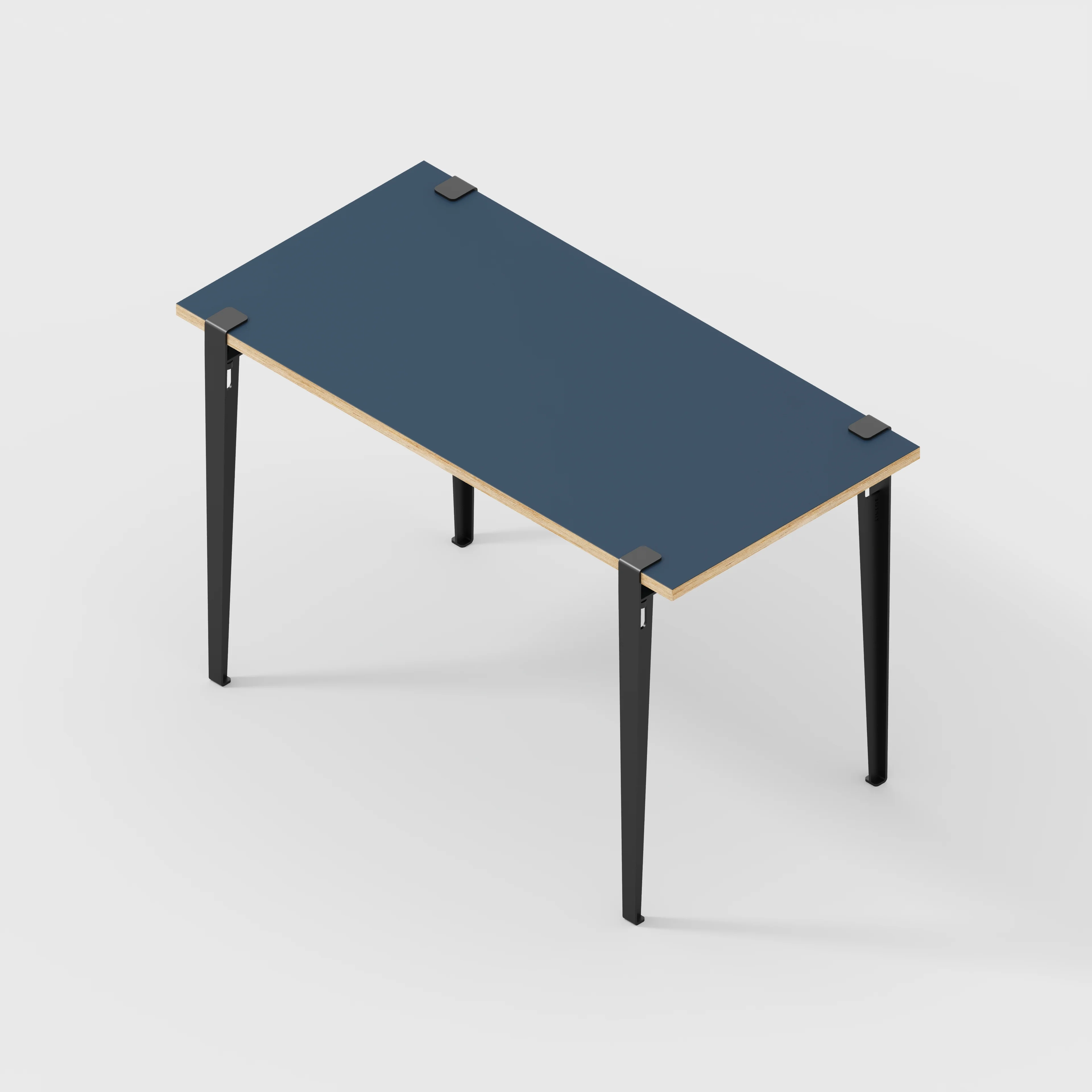 Plywood Desk with Black Tiptoe Legs - Formica Night Sea Blue - 1200(w) x 600(d) x 750(h) - Image 5
