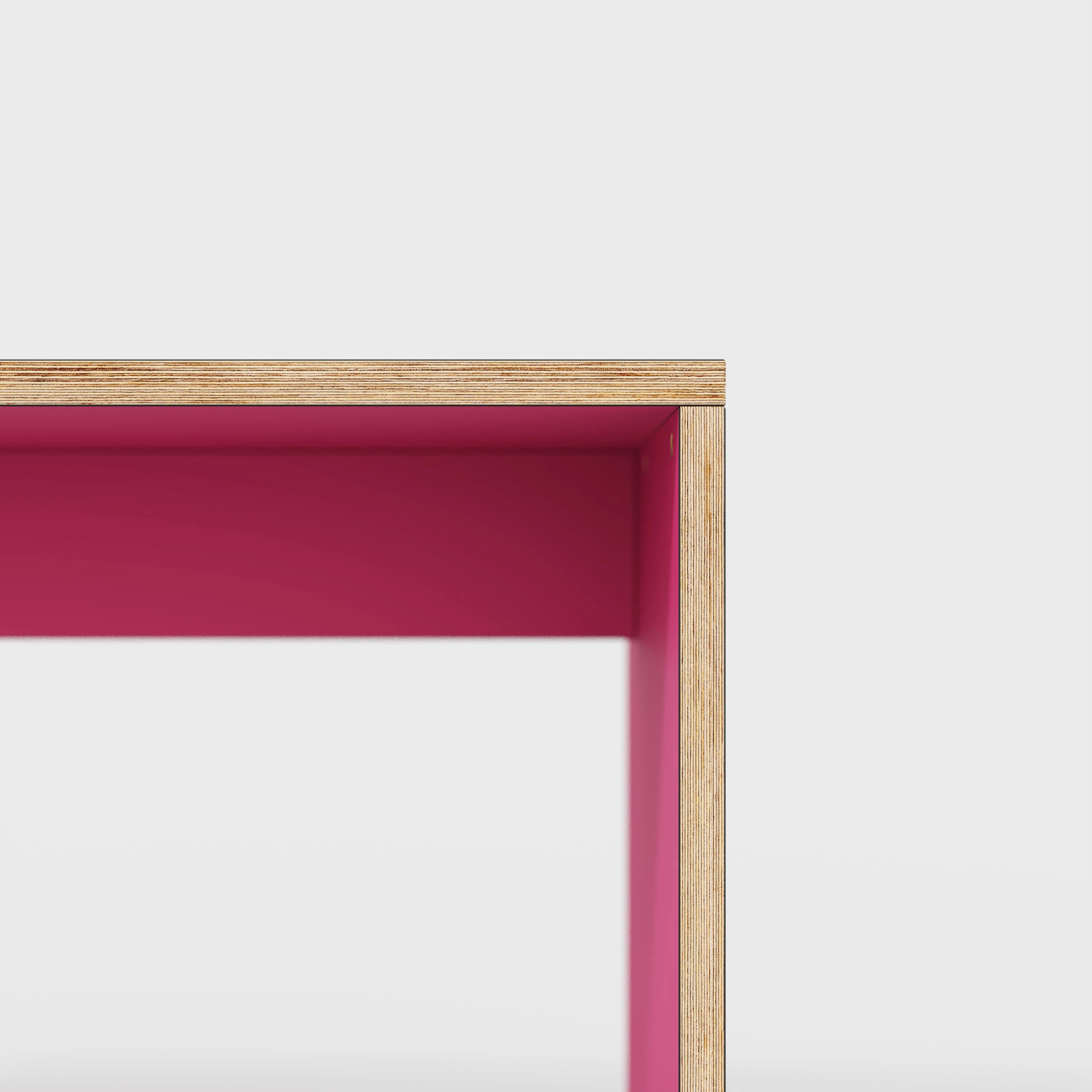 Plywood Desk with Solid Sides - Formica Juicy Pink - 1200(w) x 600(d) x 750(h) - Image 4