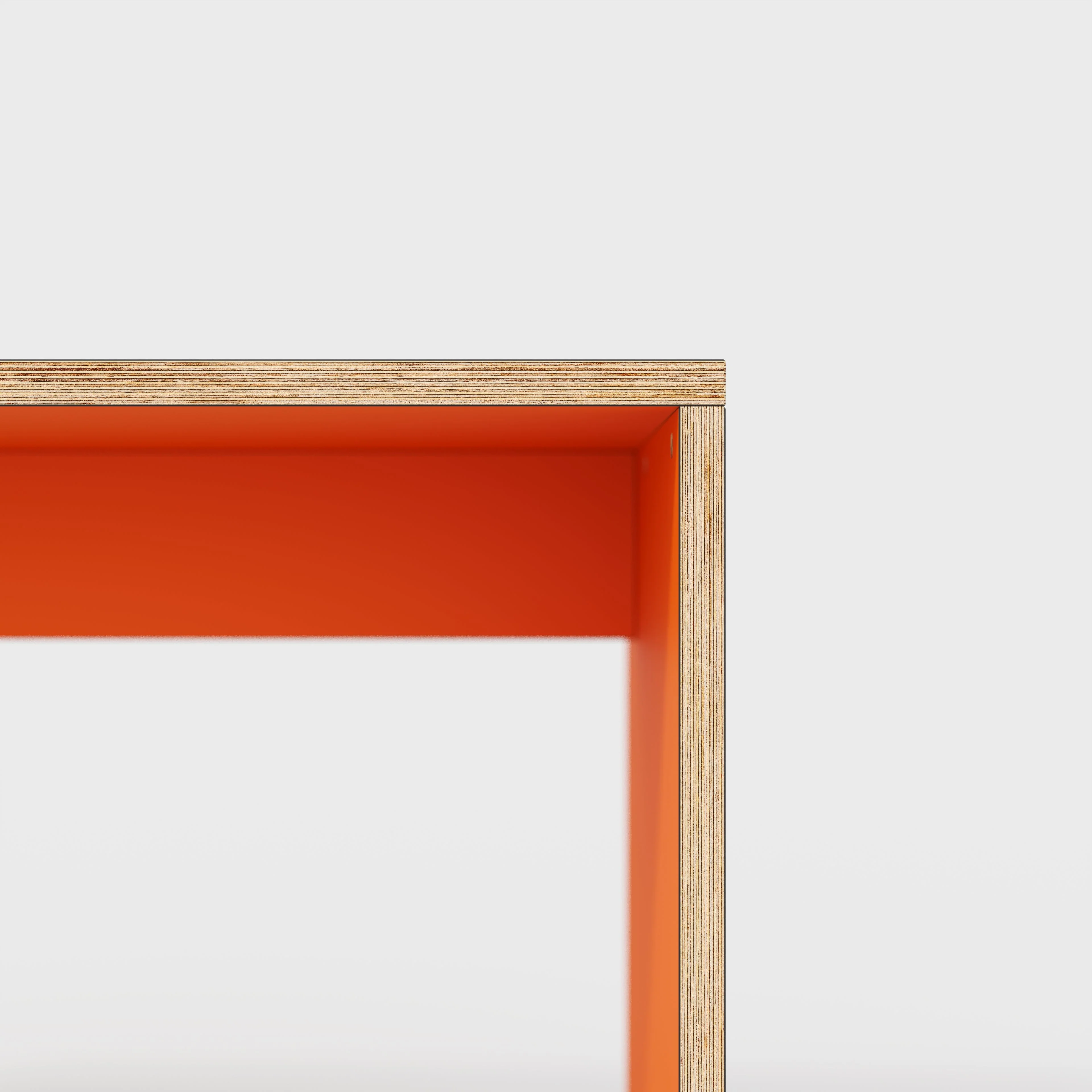 Plywood Desk with Solid Sides - Formica Levante Orange - 1200(w) x 600(d) x 750(h) - Image 4